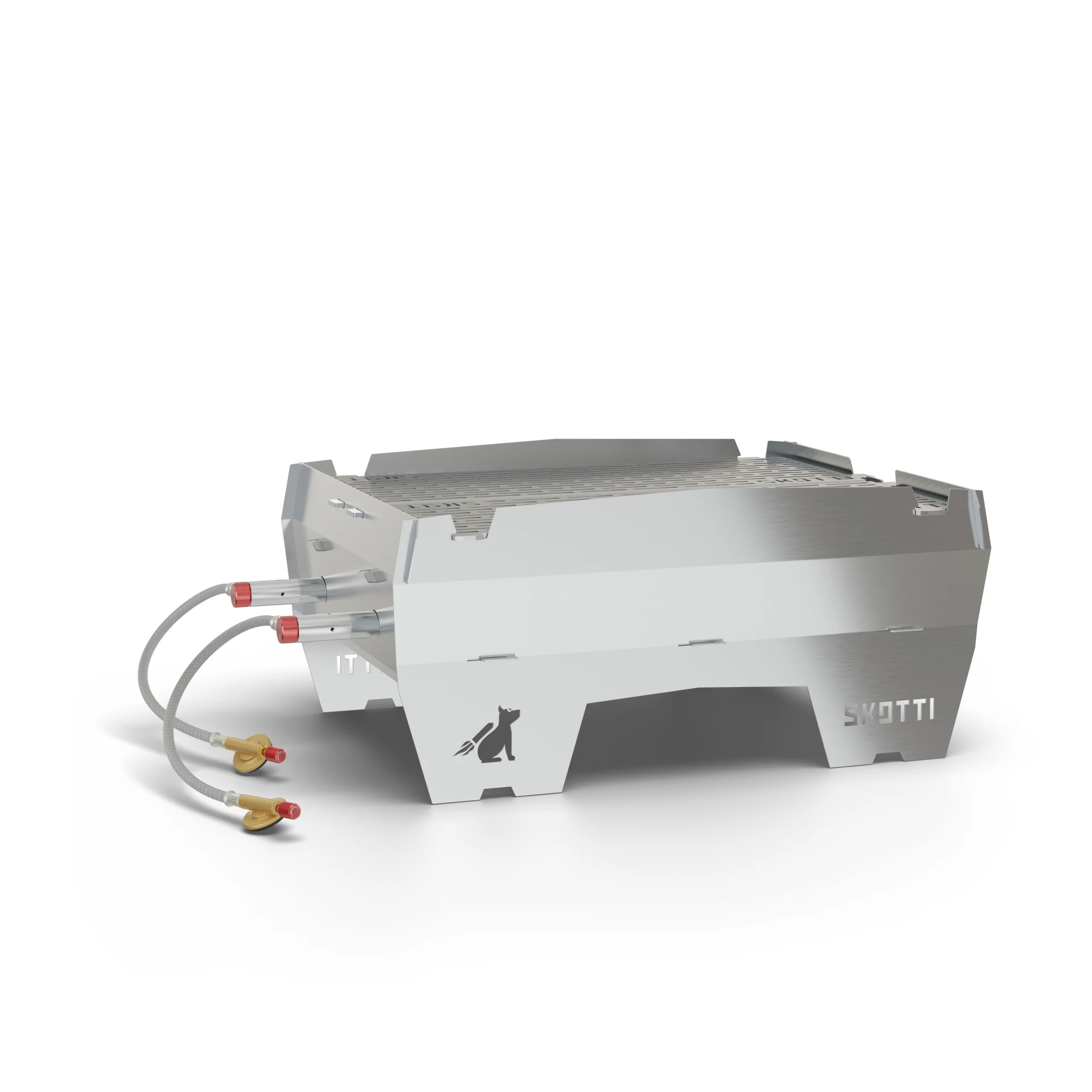 Skotti Tischgrill Grill Max für Gaskartusche / Holz / Holzkohle