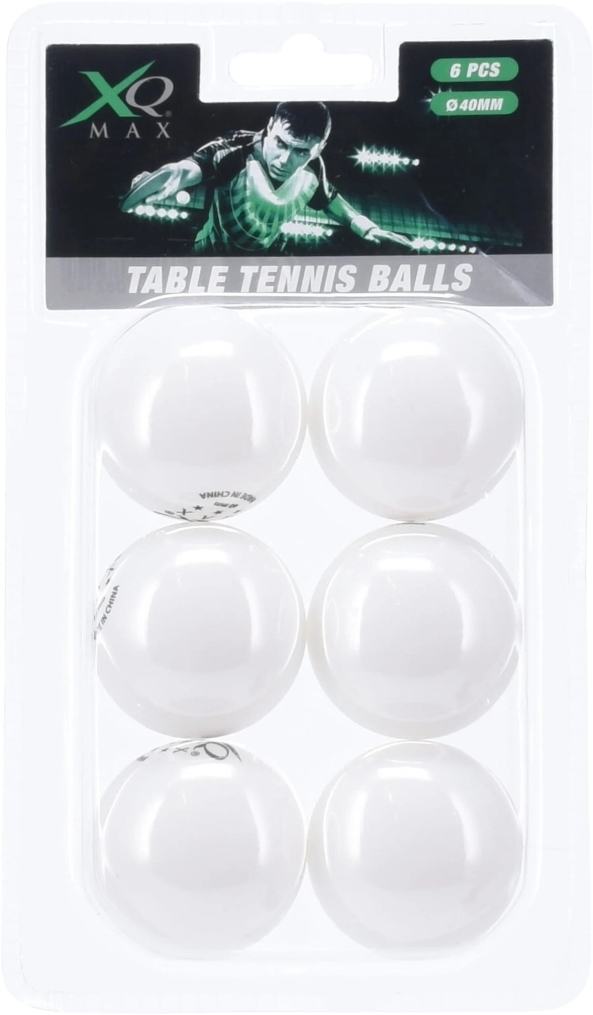 Tischtennisbälle 6er-Set weiss