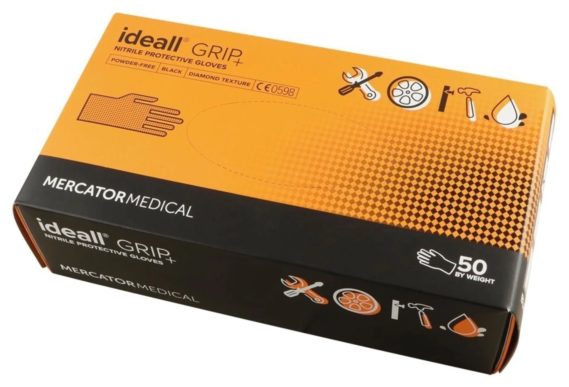 Mercator Ideall GRIP+ Handschuhe schwarz Grösse XXL