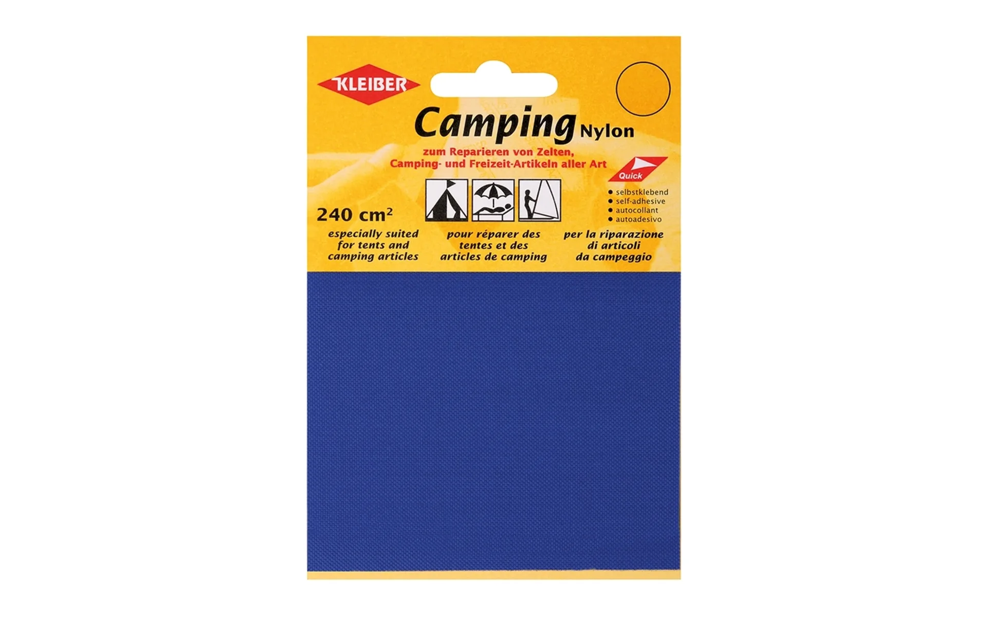 Kleiber Camping Nylon Reparaturflicken Atlantik (2 Stück)