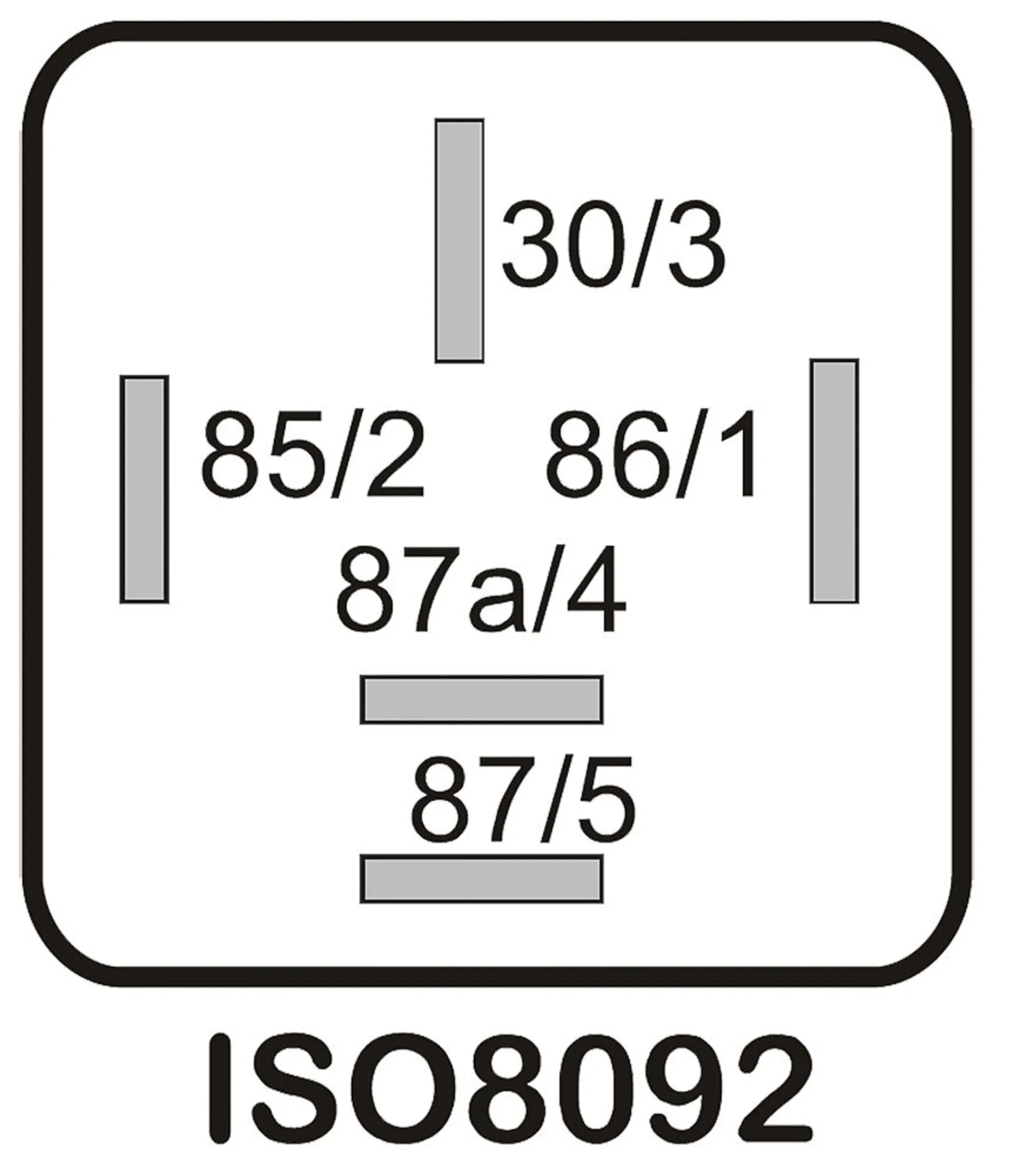 Mini-Relais 24V 20A, 0-1, 2x87, mit Diode 0 - 1 / 24V 20A / 2x87