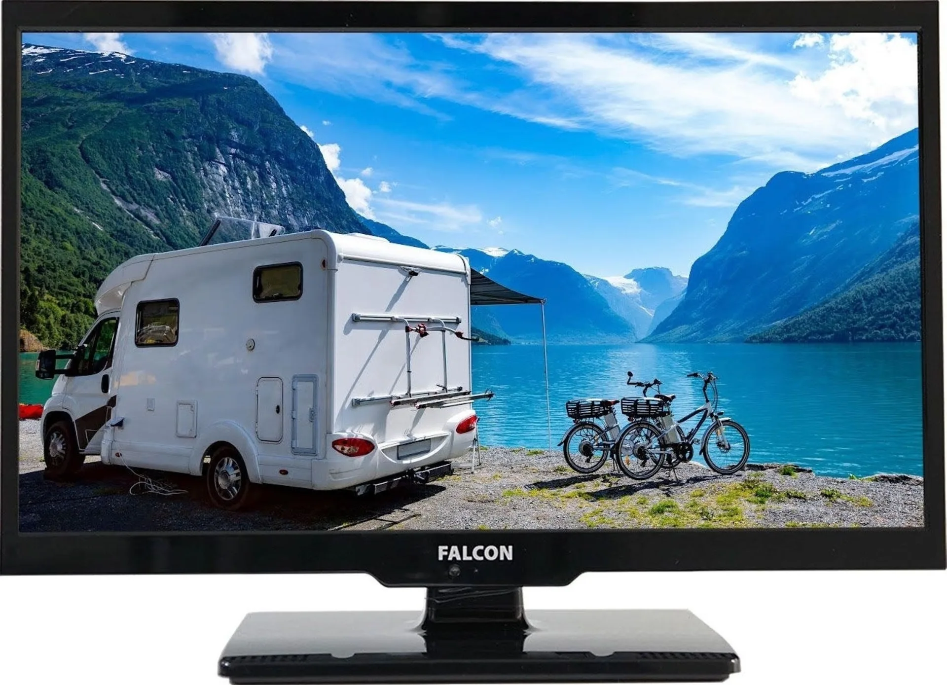 Falcon EasyFind Camping Voyage Téléviseur LED 19 pouces y compris Bluetooth 5.1