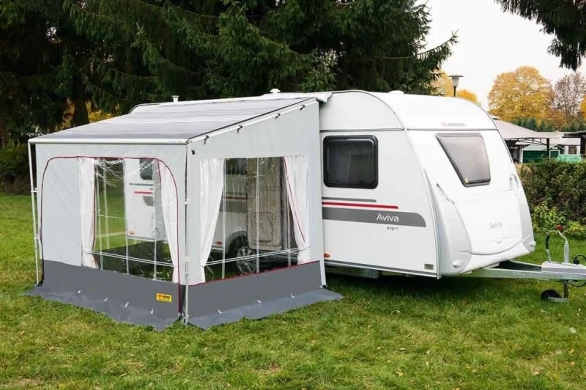 Vorhang- und Gardinenset für Fiamma Caravanstore 440 weiss
