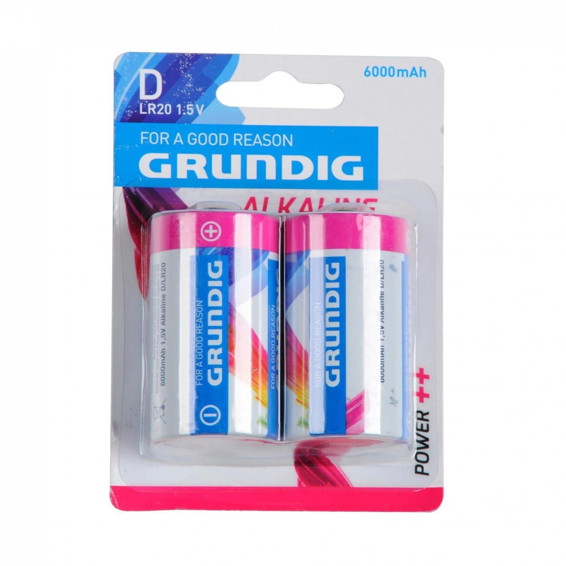 Grundig Alkaline Batterie Mono D 1,5 V / 6000 mAh 2er-Pack