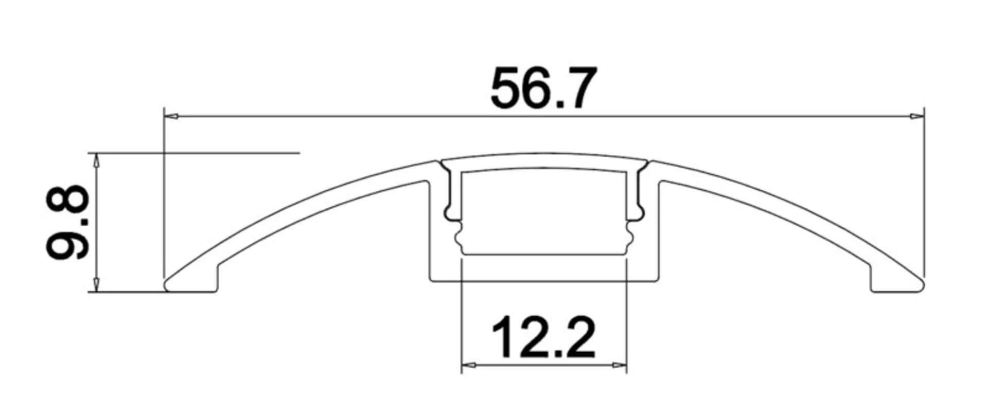 Profil aluminium Carbest pour rubans LED longueur 1.5m semi-circulaire - Profil aluminium LED pour les points forts de l'éclairage Profil aluminium Carbest pour rubans LED longueur 1.5m semi-circulaire - Profil aluminium LED pour les points forts de l'éclairage