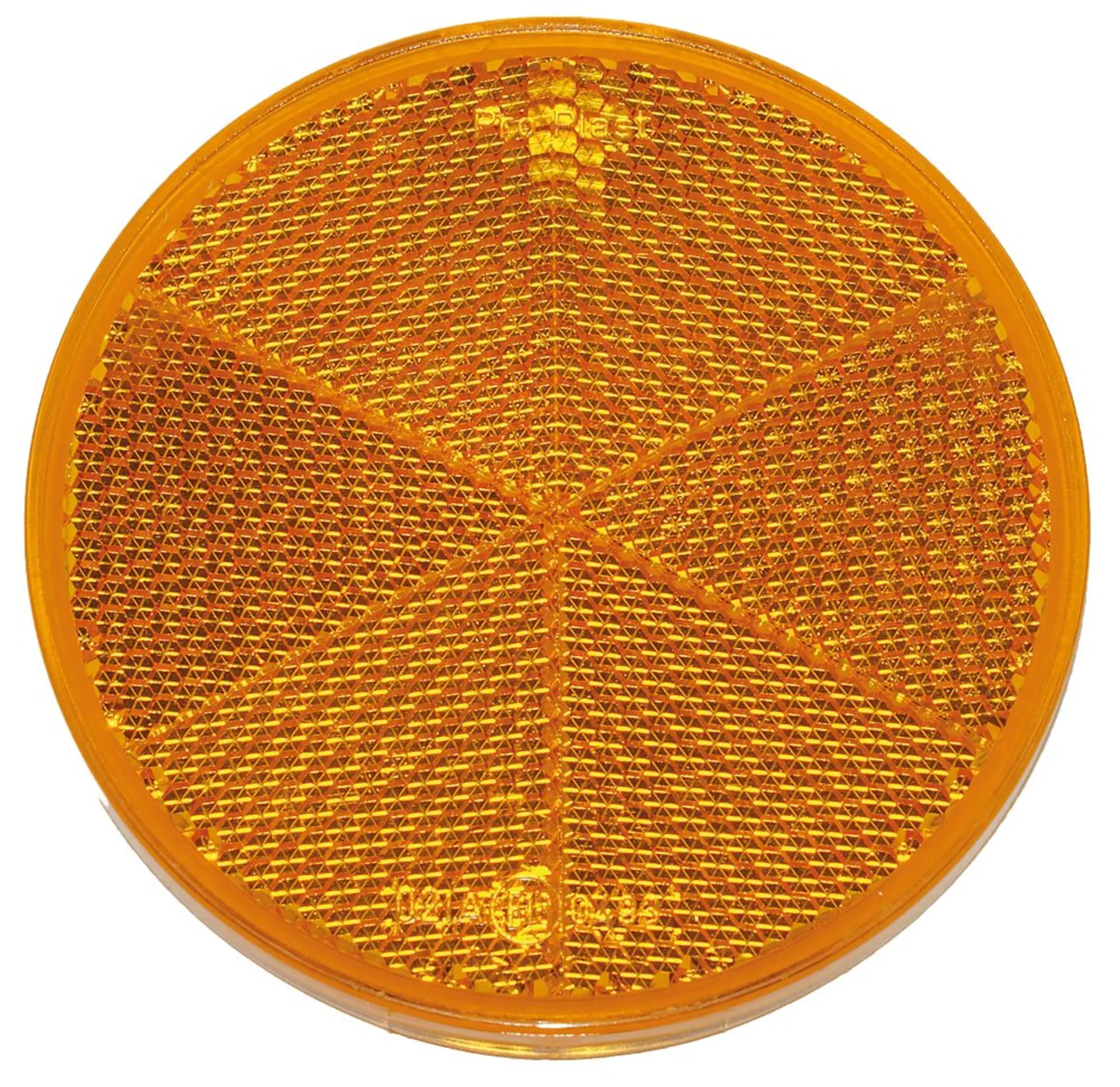 Catadioptre jaune ø 80mm sans trou Catadioptre jaune ø 80mm sans trou