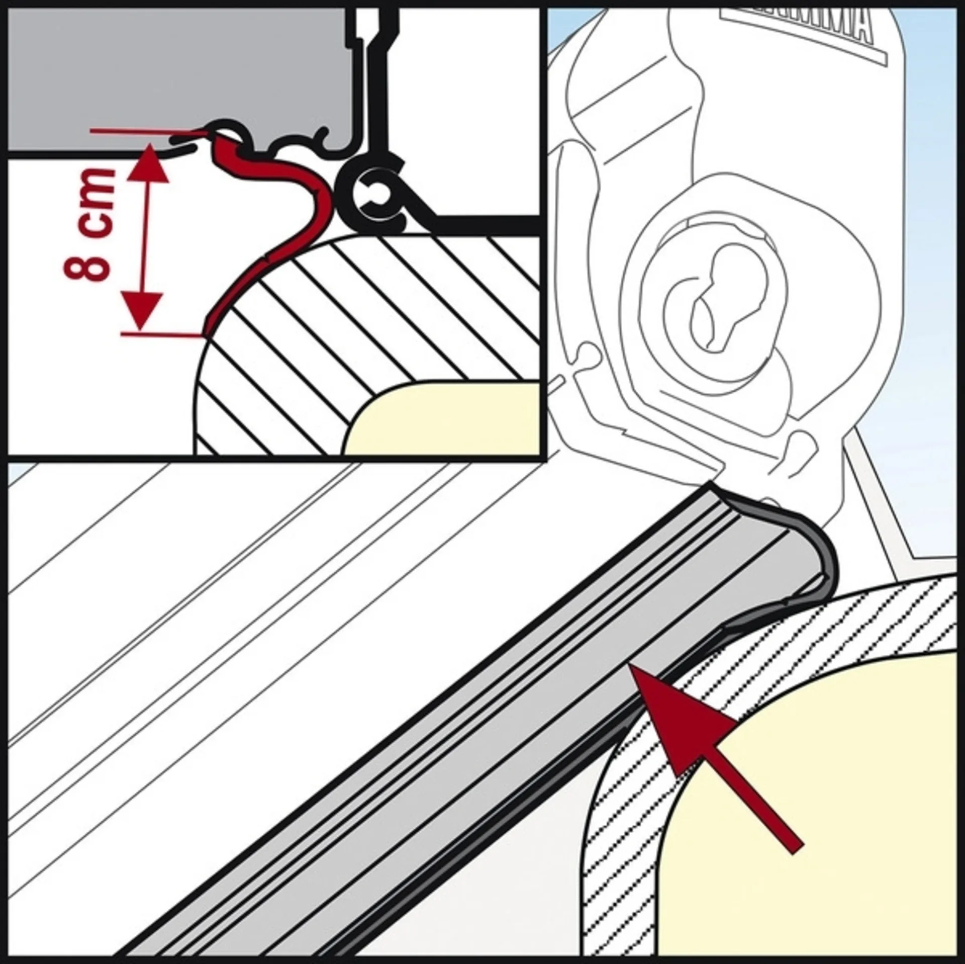 Fiamma Rain Guard Lower