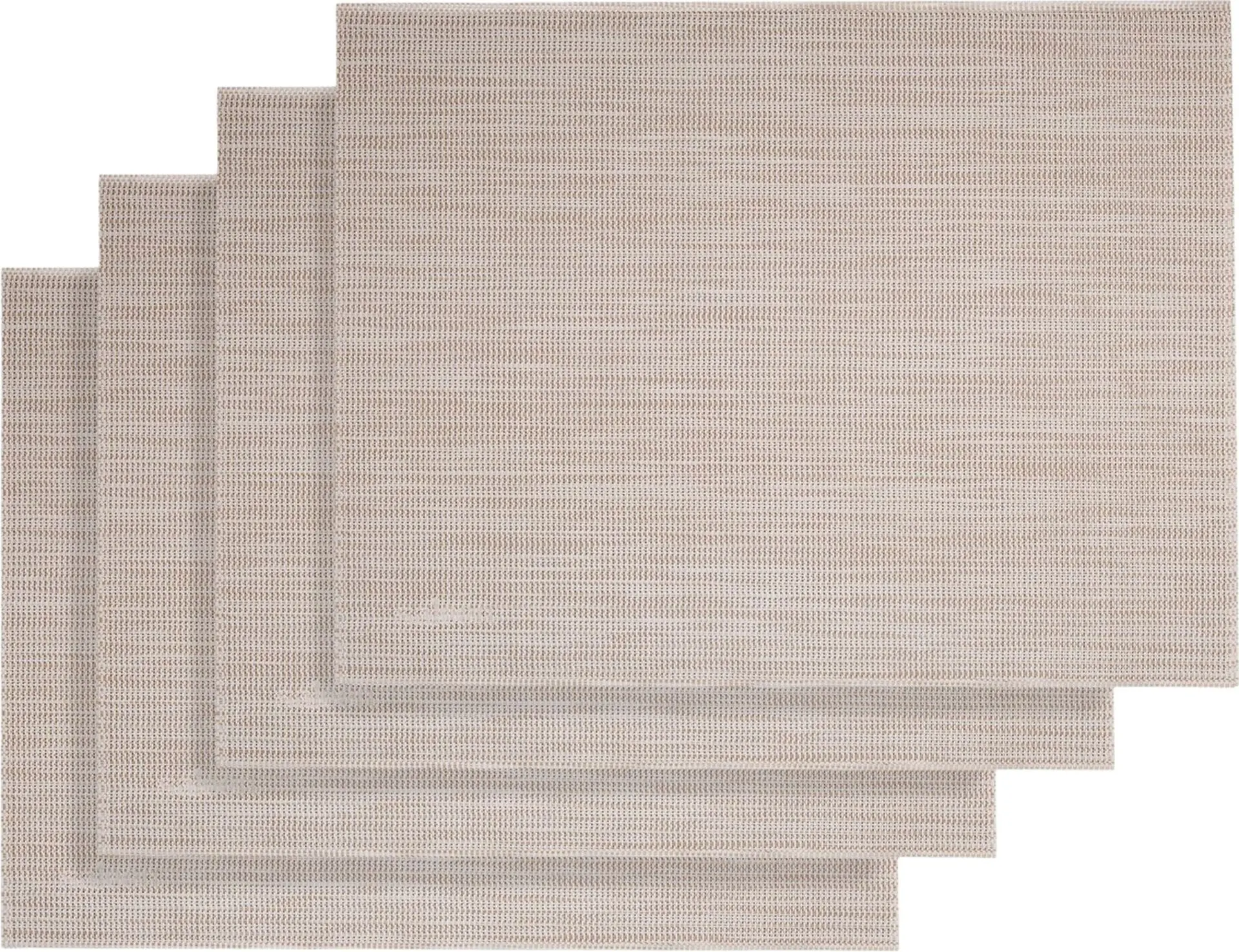 Westmark Uni - Lot de 4 sets de table 42 x 32 cm beige et blanc