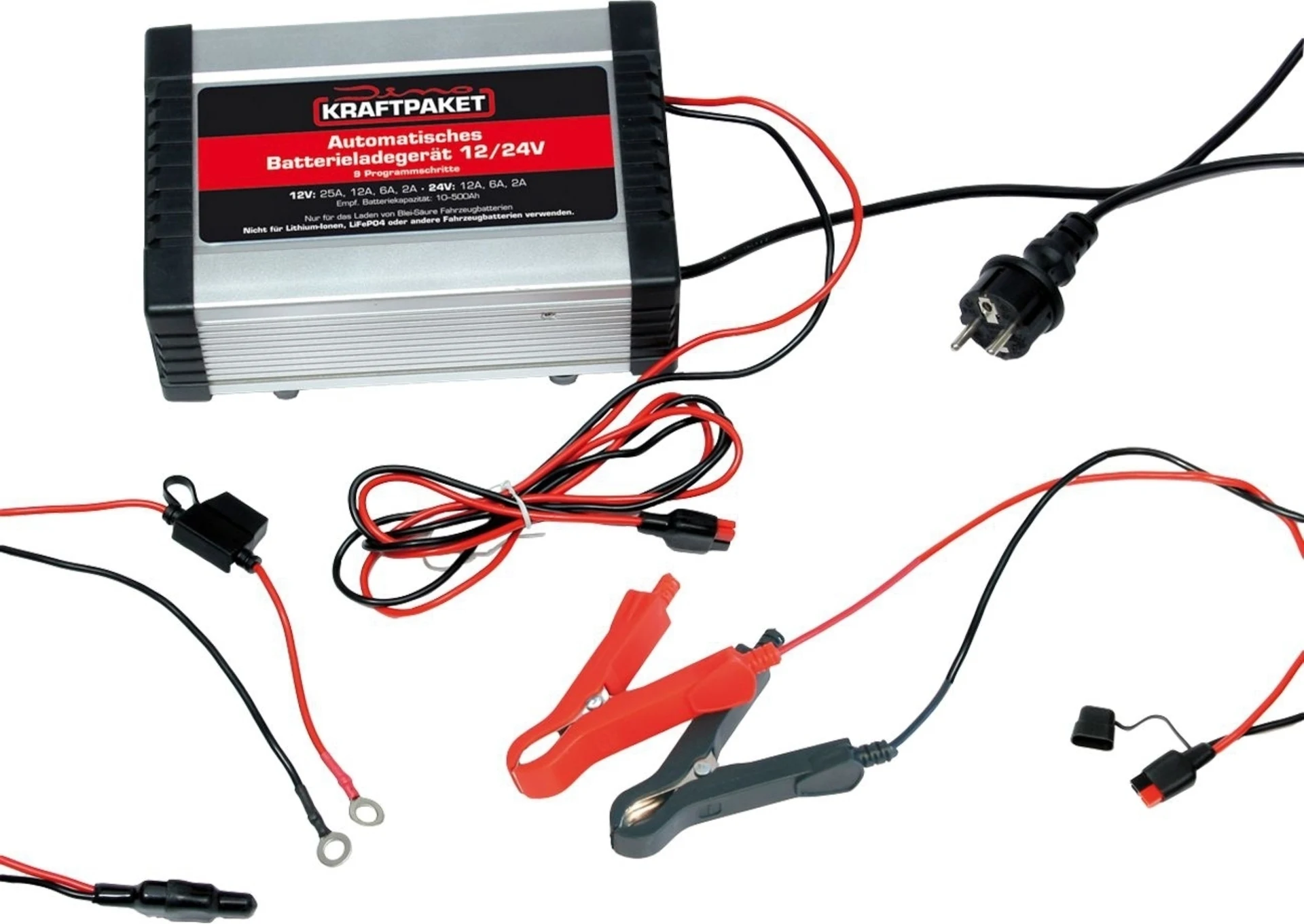 Dino KRAFTPAKET chargeur de batterie 12V/24V 25A
