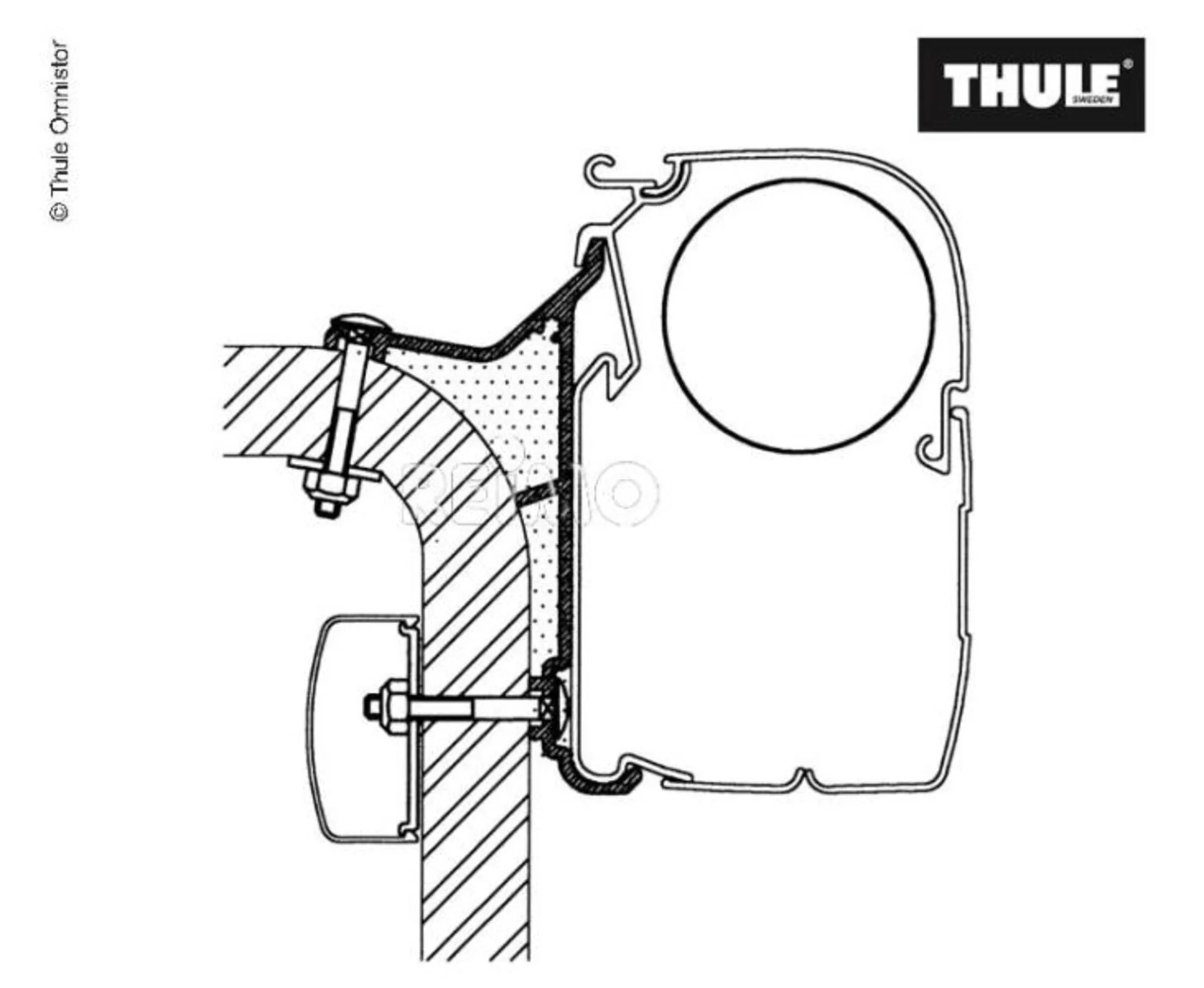 Markisen-Befestigung für Thule Markise 5003 Hymer Van B2 L:4,00m