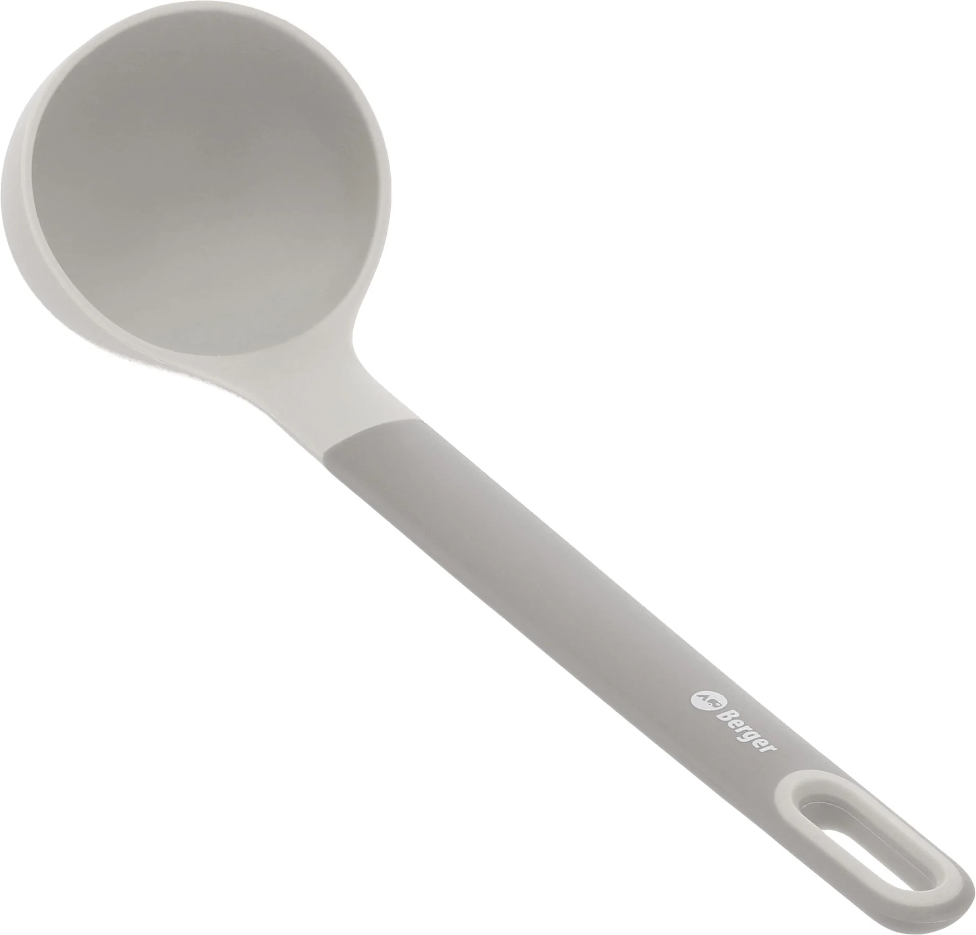 Berger Suppenkelle aus Silikon/Kunststoff grau