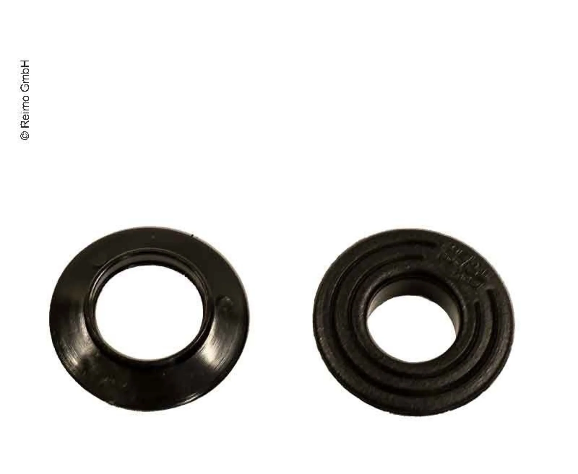 Schwarze Kunststoff-Ösen, 15 mm, 12 Stück