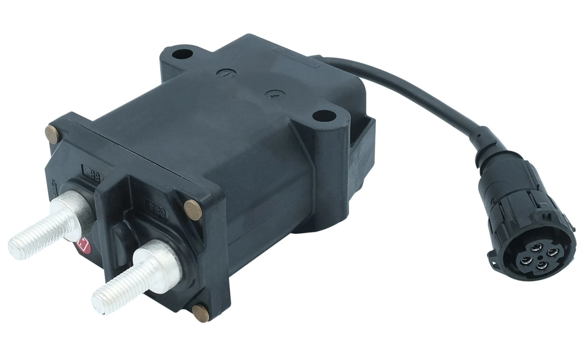 Relais de coupure de batterie 12/24 V, avec temporisation 250 A, IP69K, coupe le pôle positif, 0, 30, 300 s.
