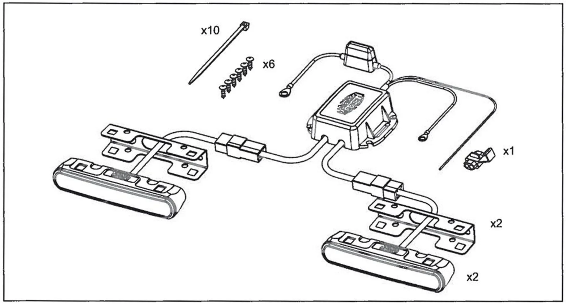Kit de feux diurnes à LED 12/24 V - version 2