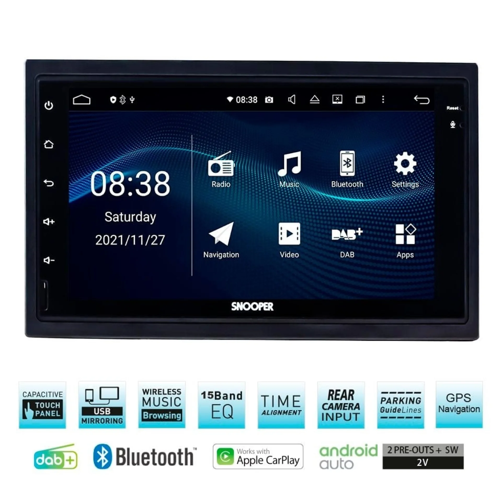 Snooper SMH Multimedia-Navigation 7 Zoll DAB+ Festeinbaugerät Snooper SMH Multimedia-Navigation 7 Zoll DAB+ Festeinbaugerät