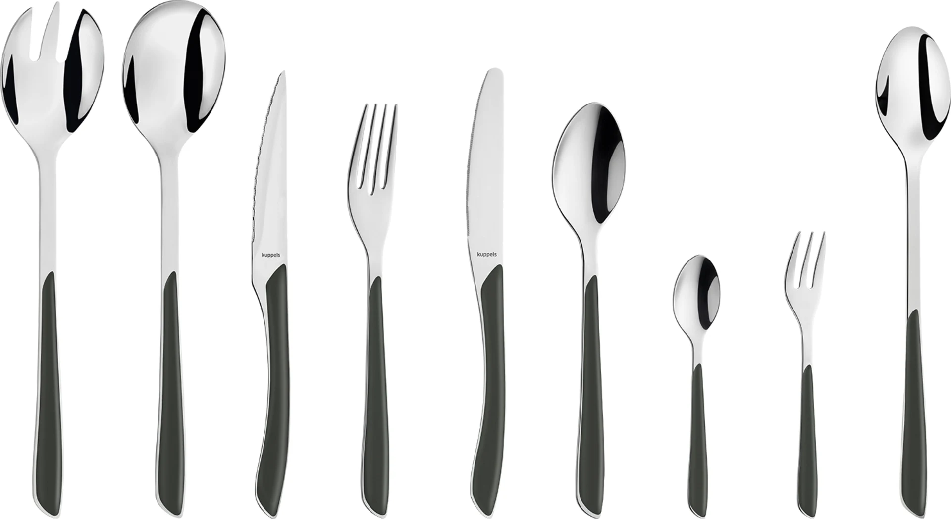 Kuppels Prisma Besteckset 44 teilig anthrazit