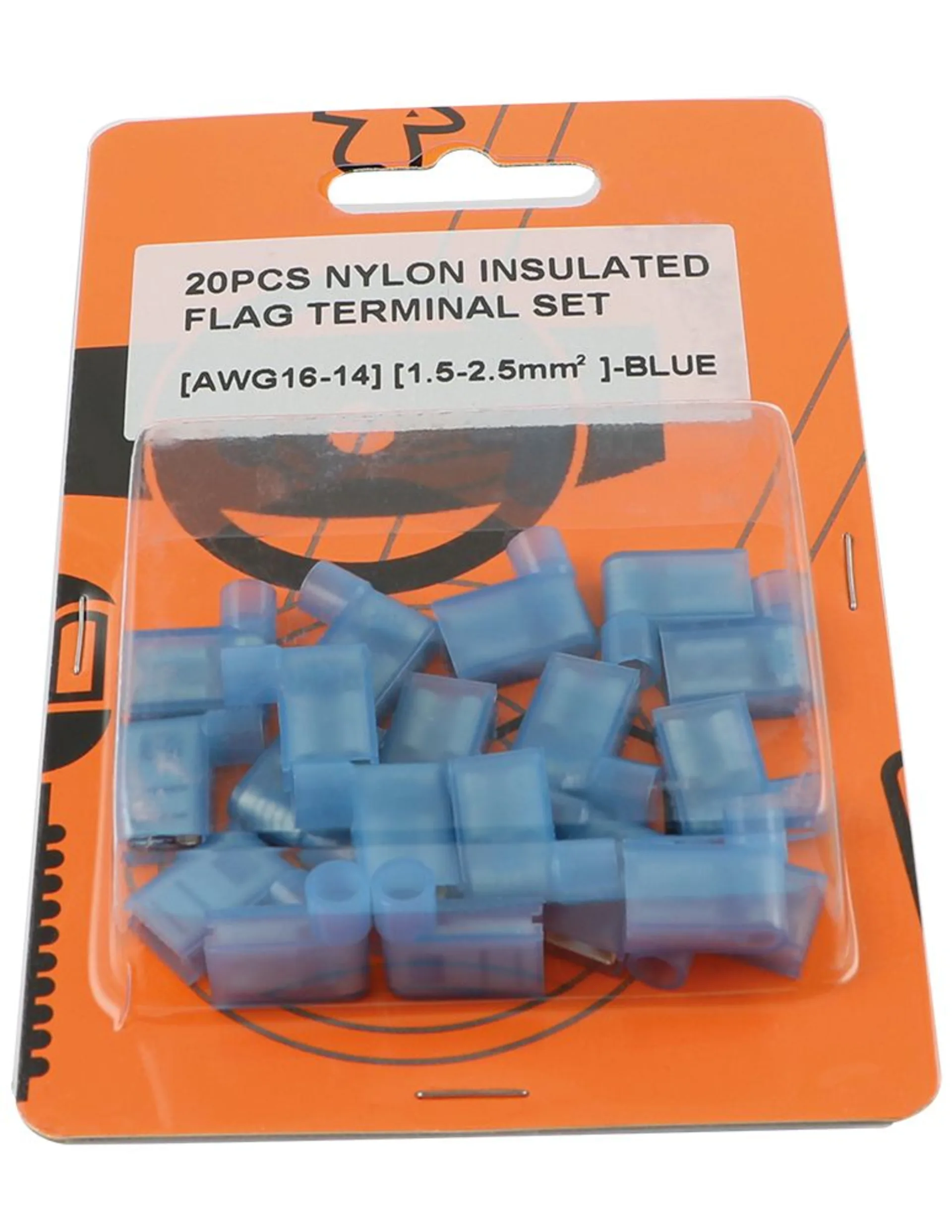 20 cosses drapeau isolées bleues 2.5mm2