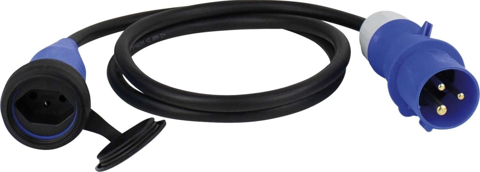 Câble adaptateur CEE 3 pôles sur prise SEV (Suisse) 1,5 m