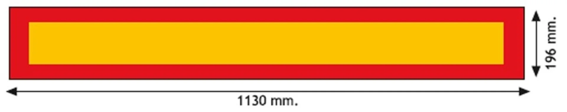 1 Tafel Alu für Anhänger reflekt. 1130 x 196 mm Alu / ECE 70.01