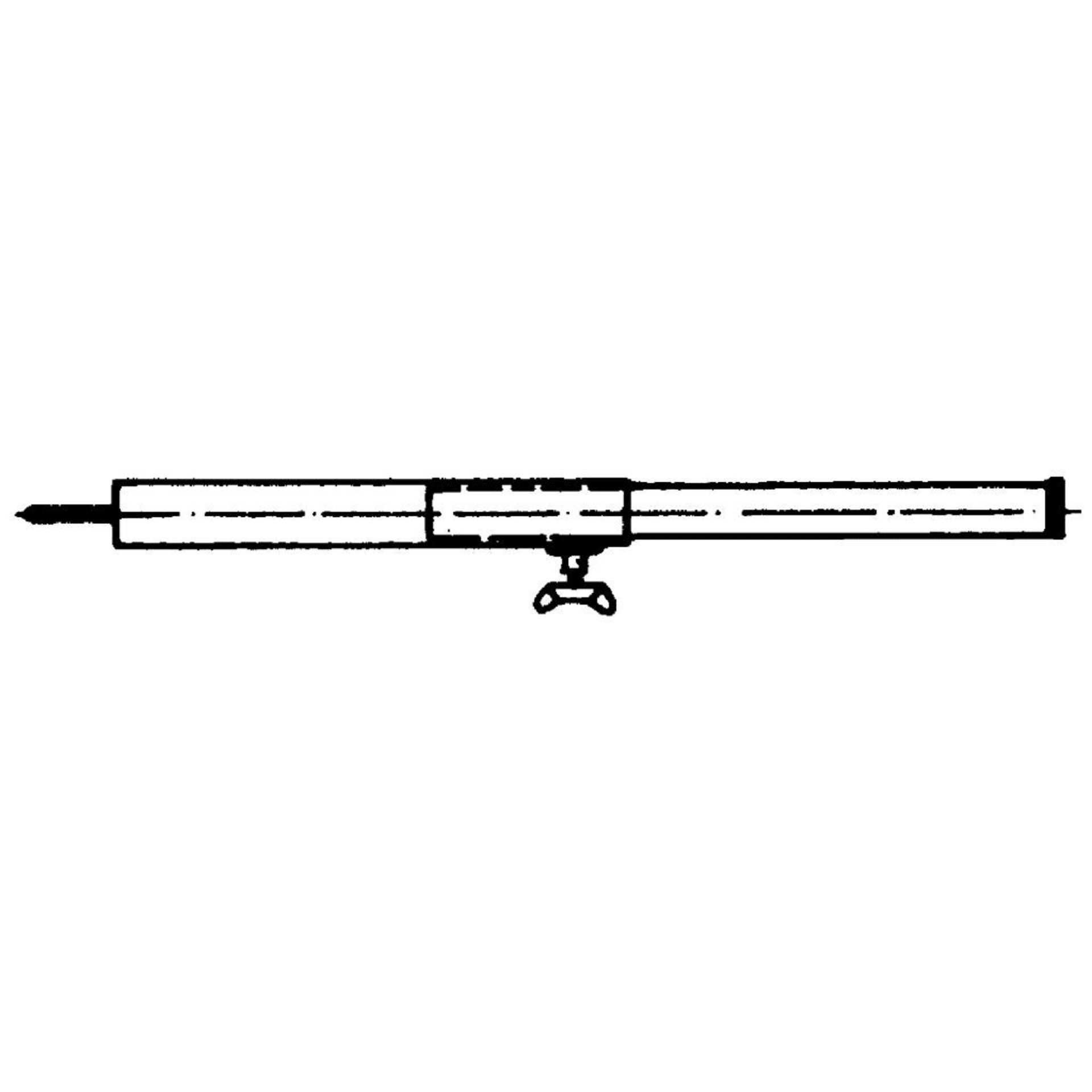 Aufstellstange variabel 19 mm Stahl, 125-200 cm