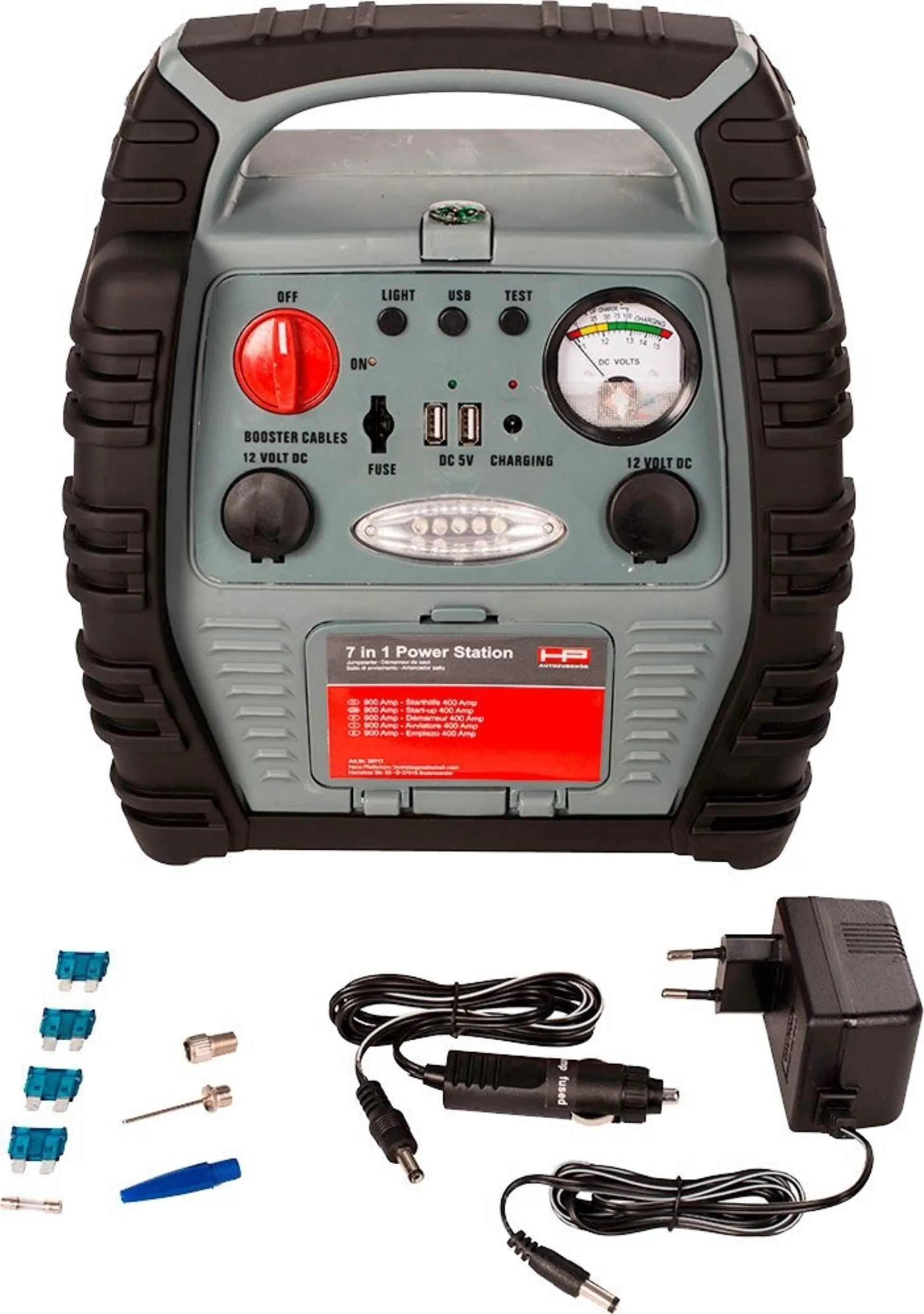HP 7 in 1 Power Station Jumpstarter Set 12 V / 900 A