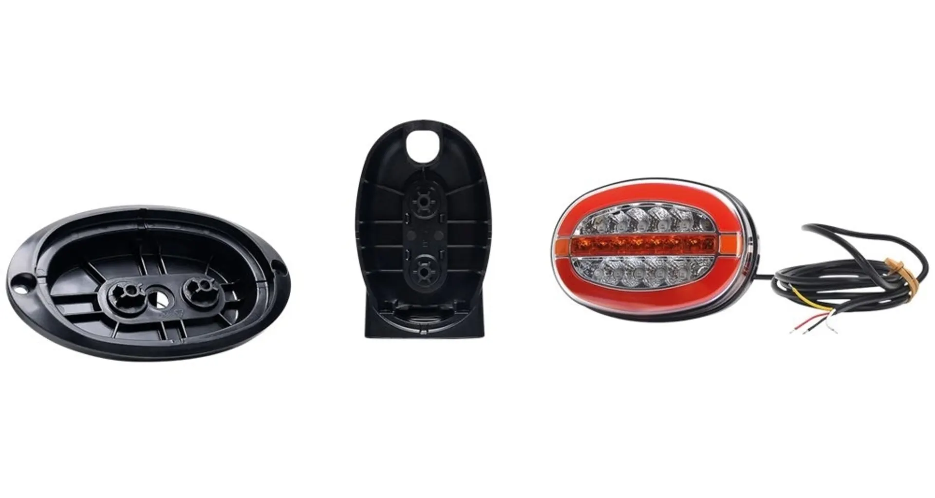 WAS - LED-Schlussleuchte 12/24 V links+rechts 136 x 91 mm, mit dynamischem Blinklicht