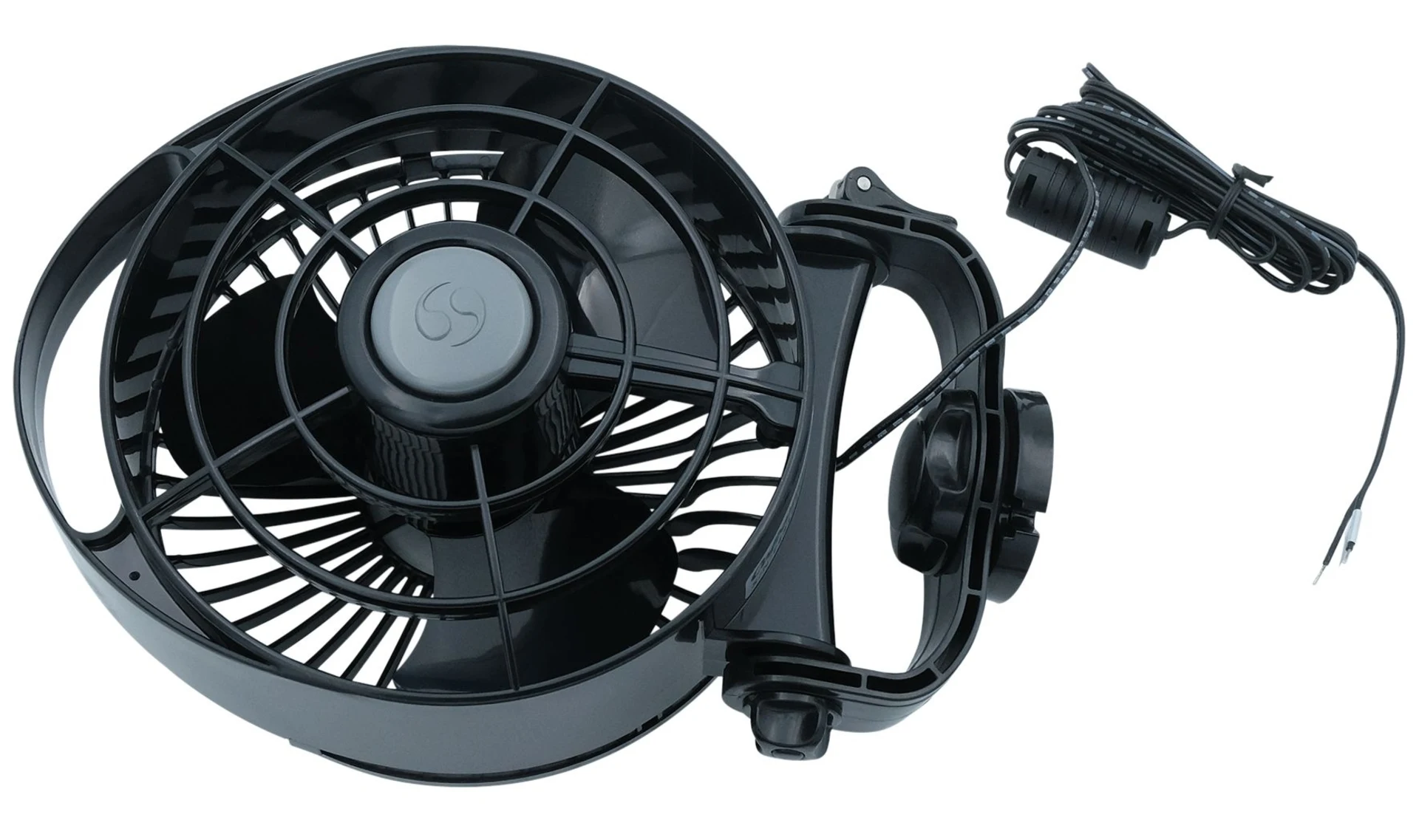 Seekr - Ventilateur Bora 12 V noir, 3 vitesses, ø 127 mm, hauteur : 240 mm, profondeur : 90 mm, 3,24 W Seekr - Ventilateur Bora 12 V noir, 3 vitesses, ø 127 mm, hauteur : 240 mm, profondeur : 90 mm, 3,24 W