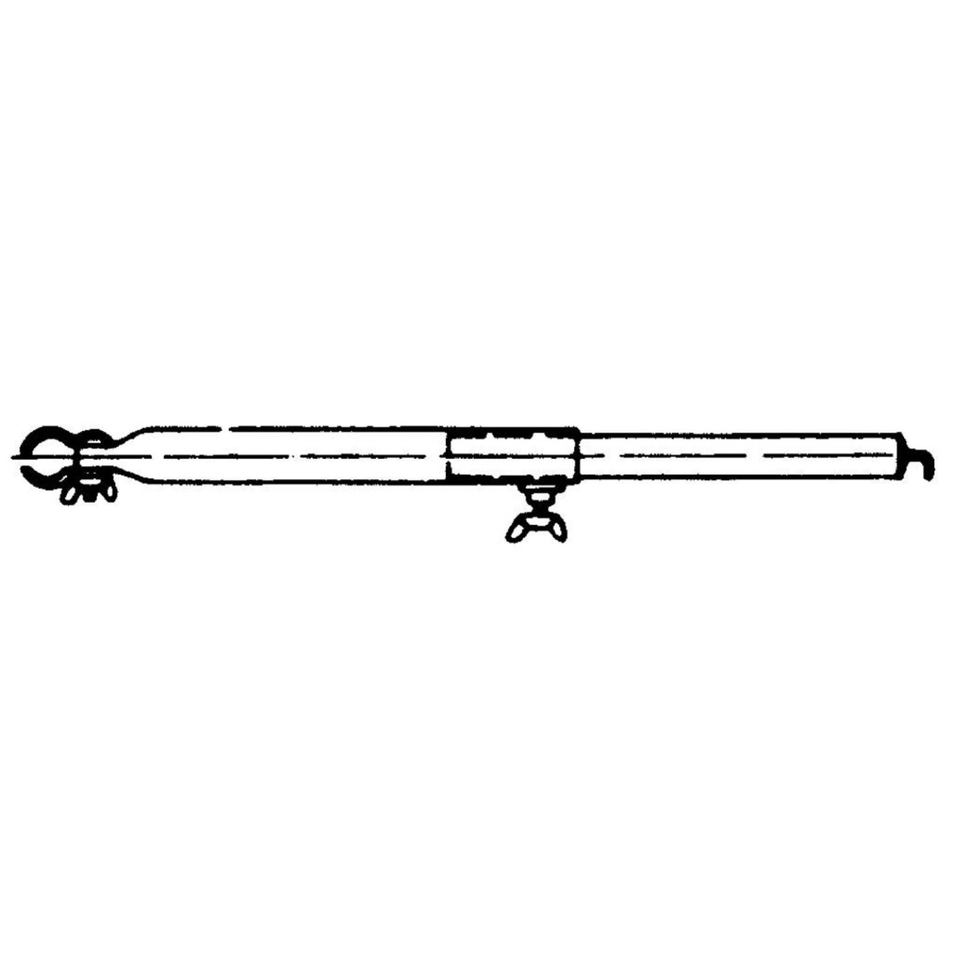 Barre de toit en aluminium 28/170-260 cm avec crochet et collier de serrage