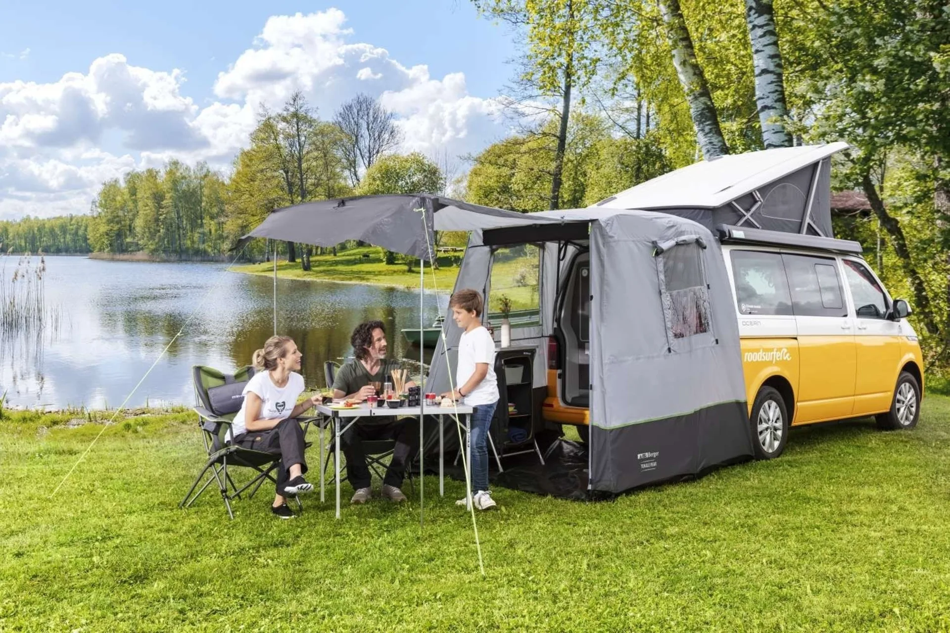 Berger Tonale Rear Bus Heckzelt VW T5 / T6 grau/ schwarz