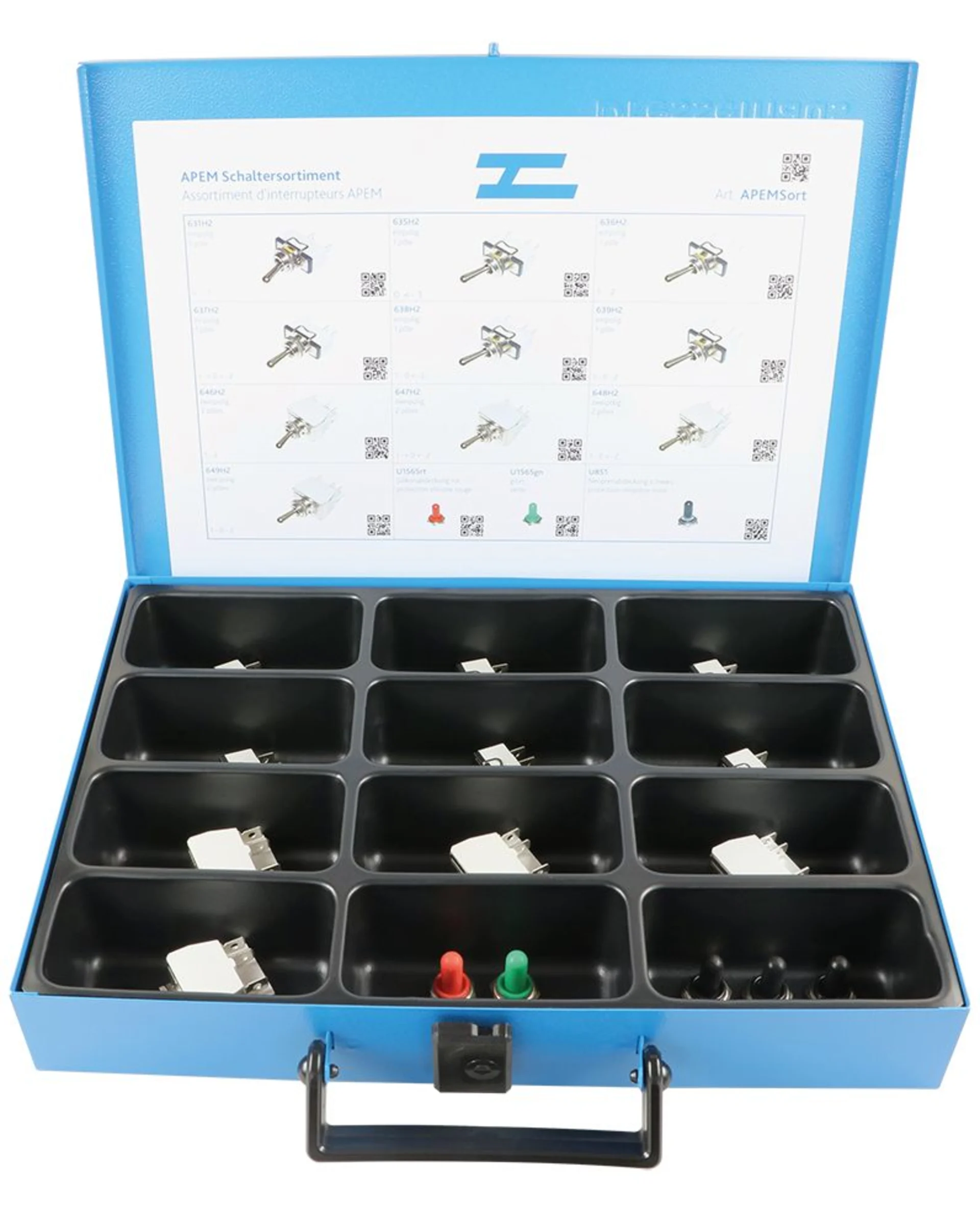 APEM assortiment d'interrupteurs avec 15 pièces APEM assortiment d'interrupteurs avec 15 pièces