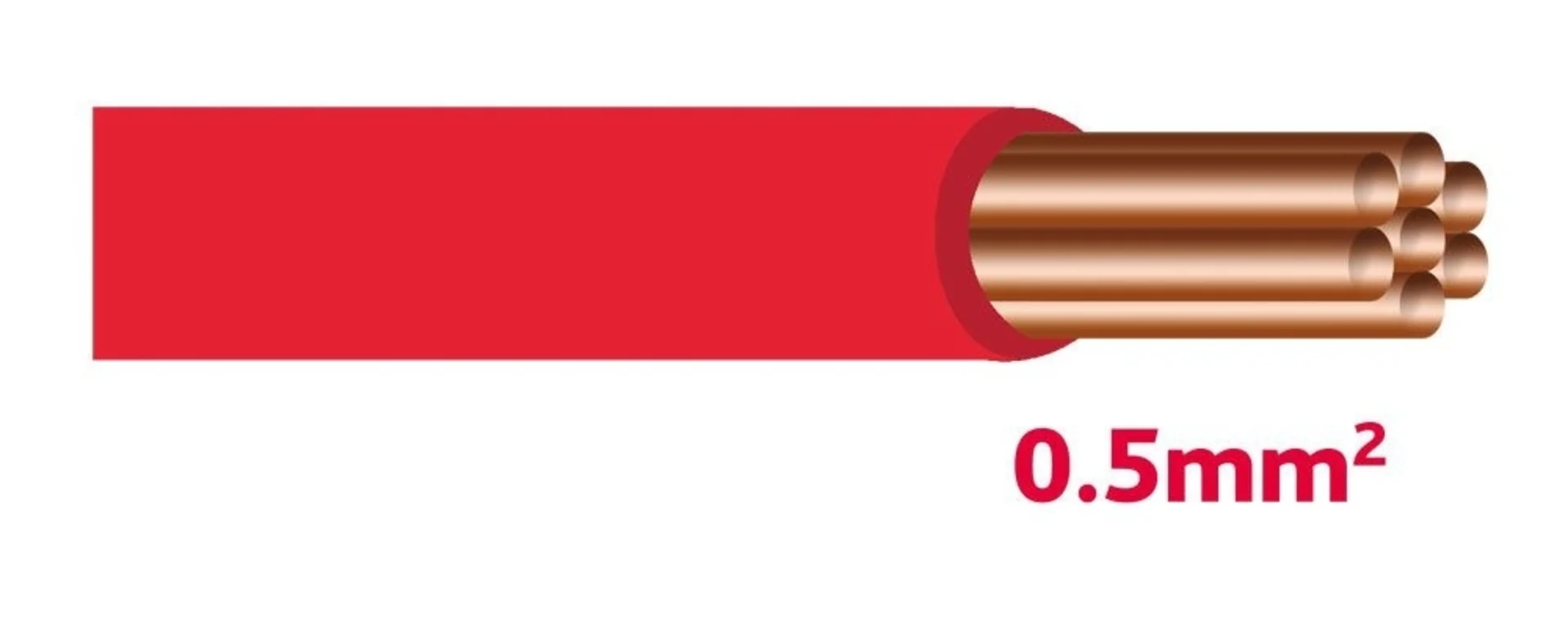 Autolichtkabel 0.5 mm2 rot