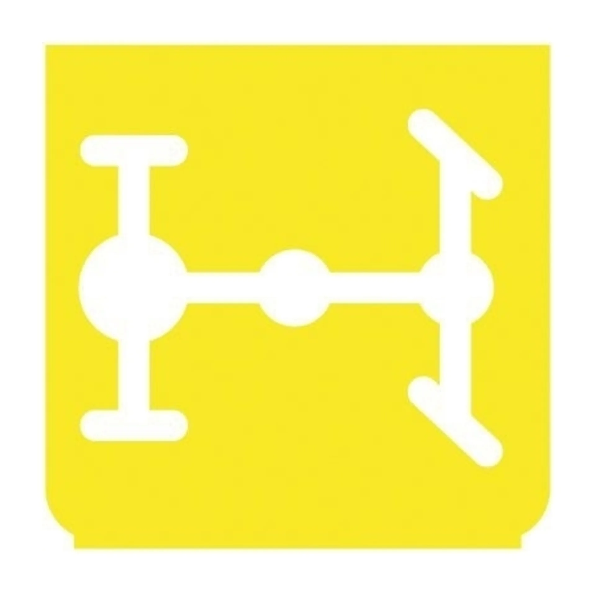 Emblem - Differentialsperre hinten gelb/weiss