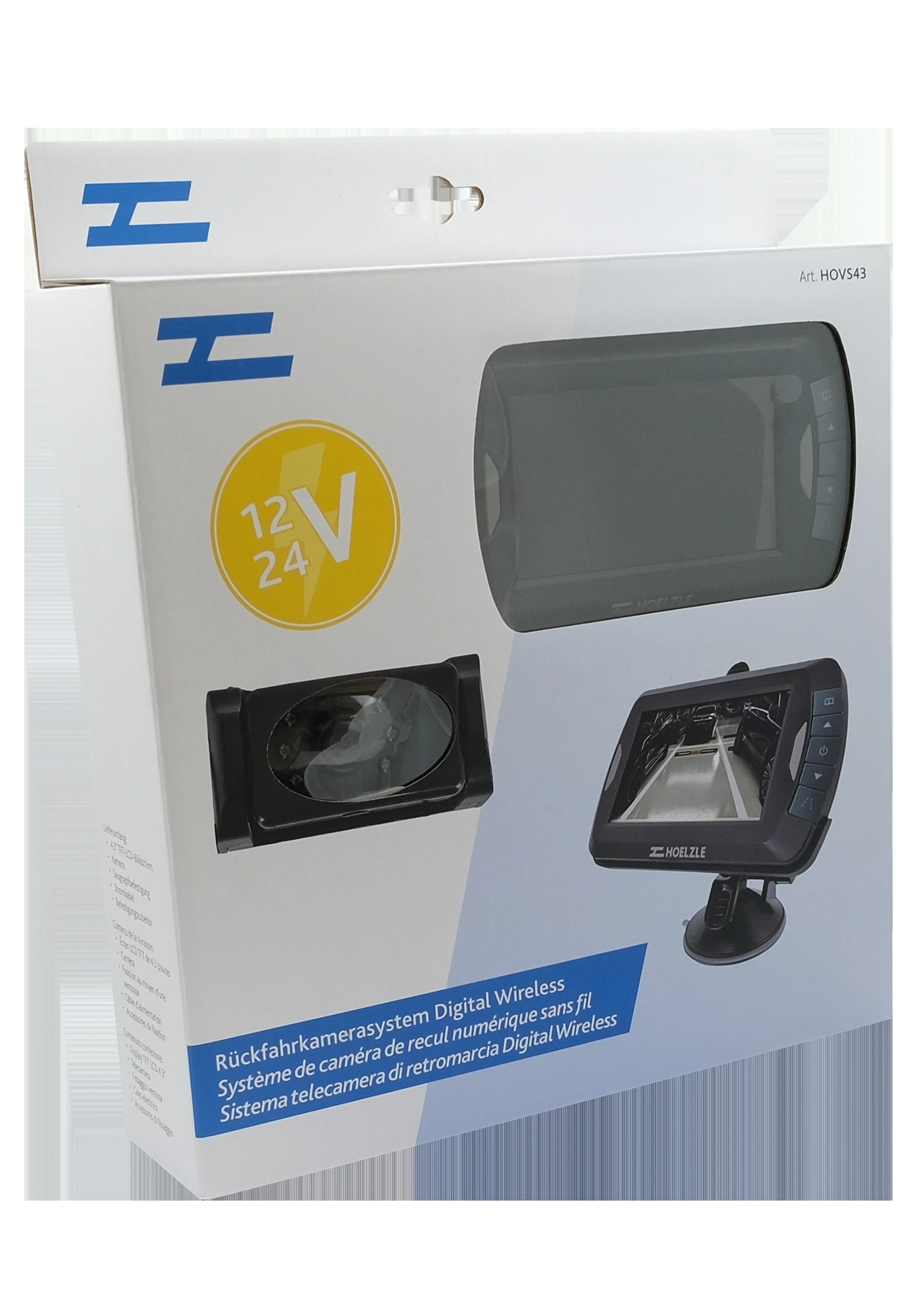 Rückfahrkamerasystem Wireless 4.3“ Digital 12/24 V kabelloses, digitales Rückfahrkamera-System