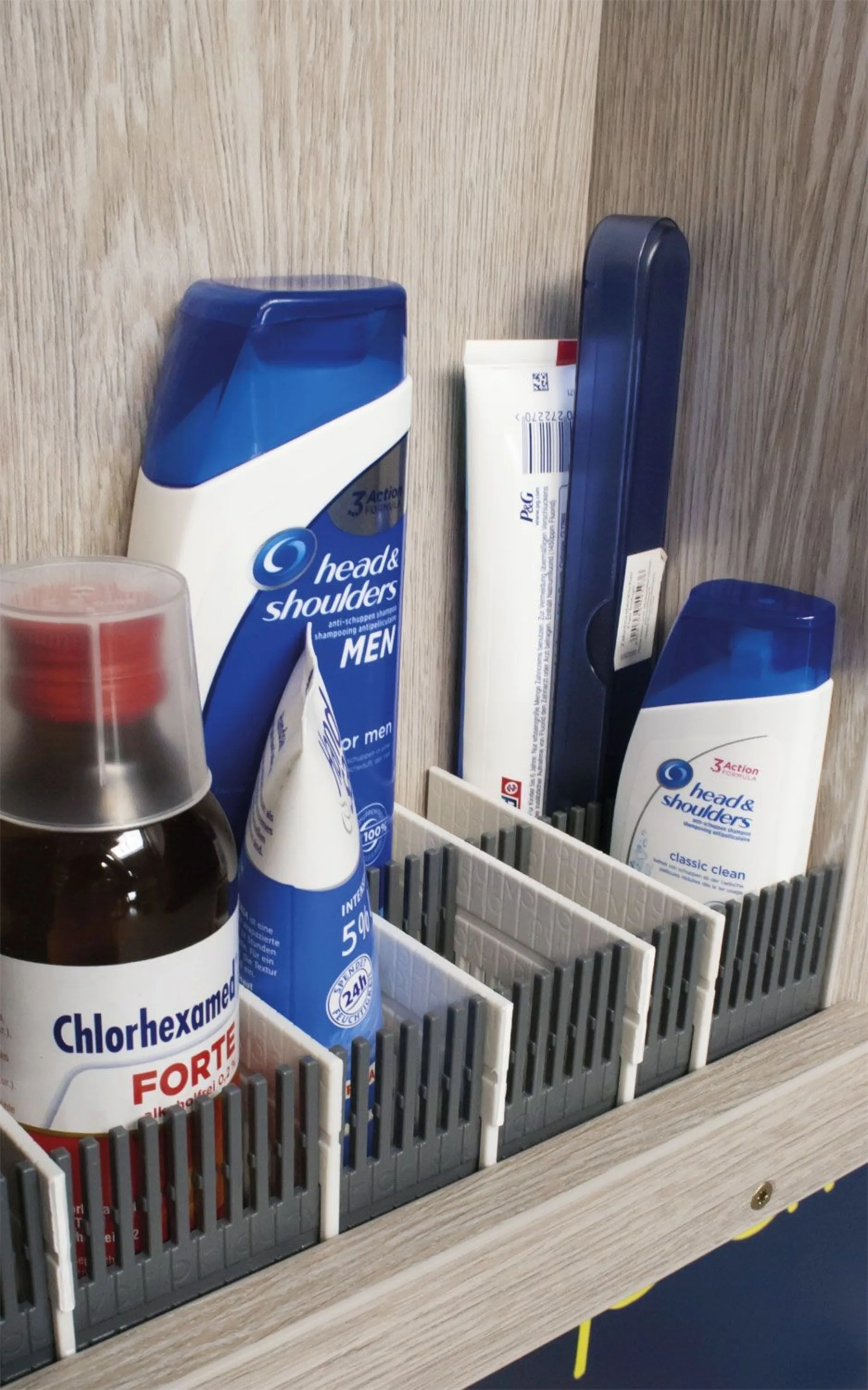 Purvario Pure Light Edition Stauleisten Set für Schubladen 8 Stück anthrazit / grey