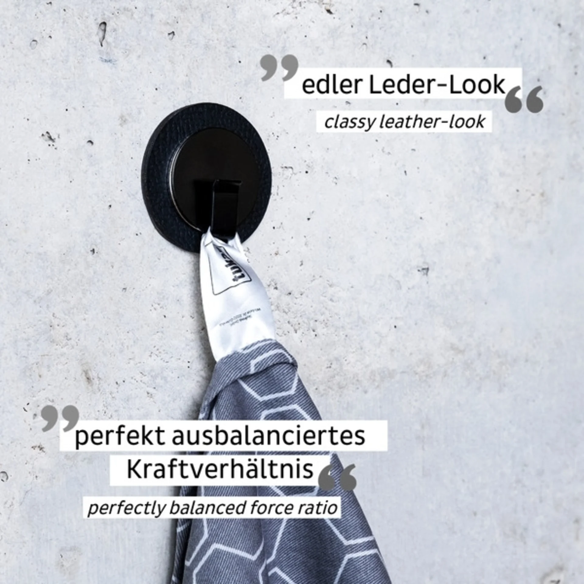 silwy® Magnet-Haken CLEVER BLACK inkl. Pad BLACK