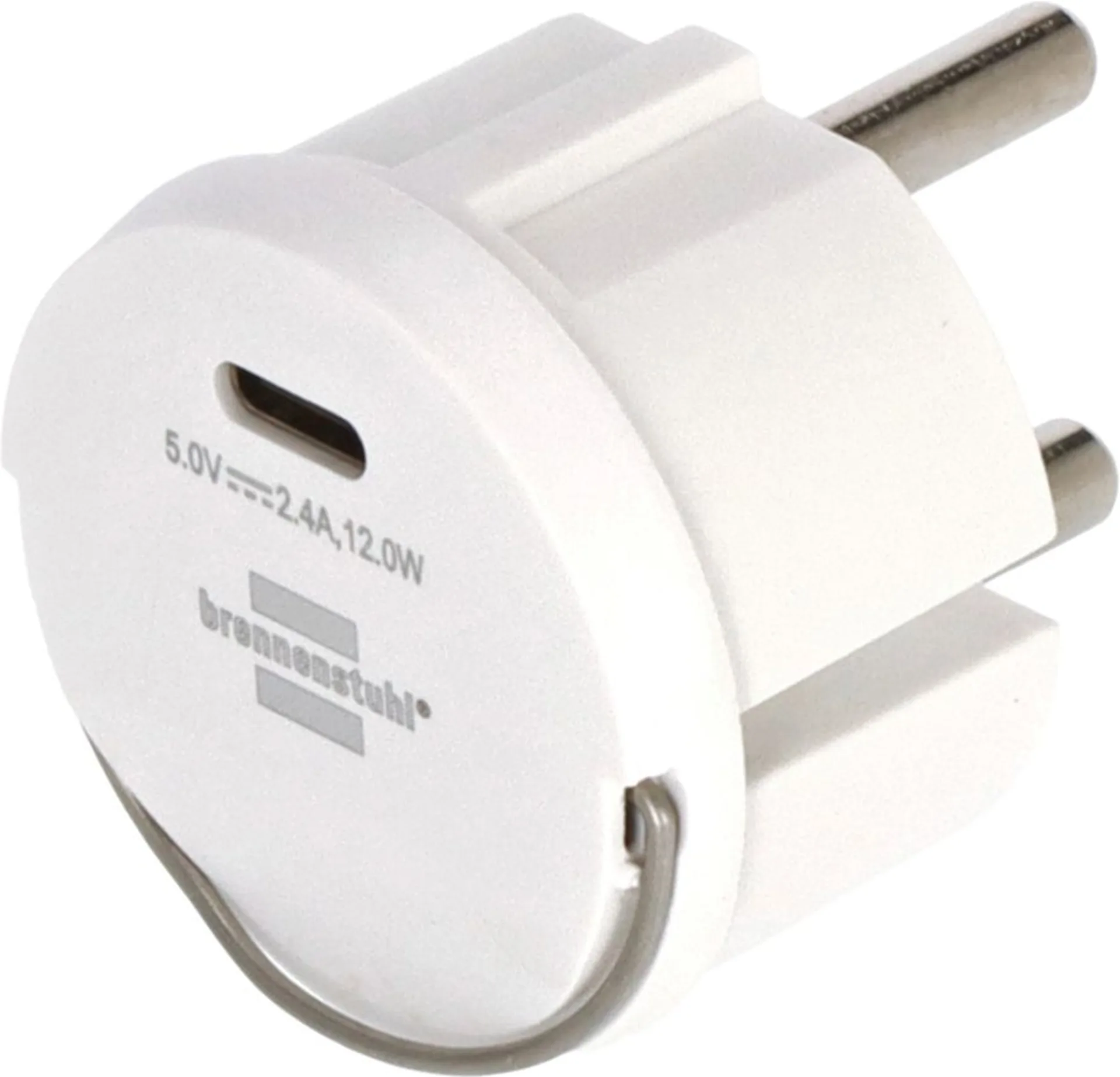 Brennenstuhl Steckdosenadapter Schutzkontakt 230 V auf USB-C 5 V