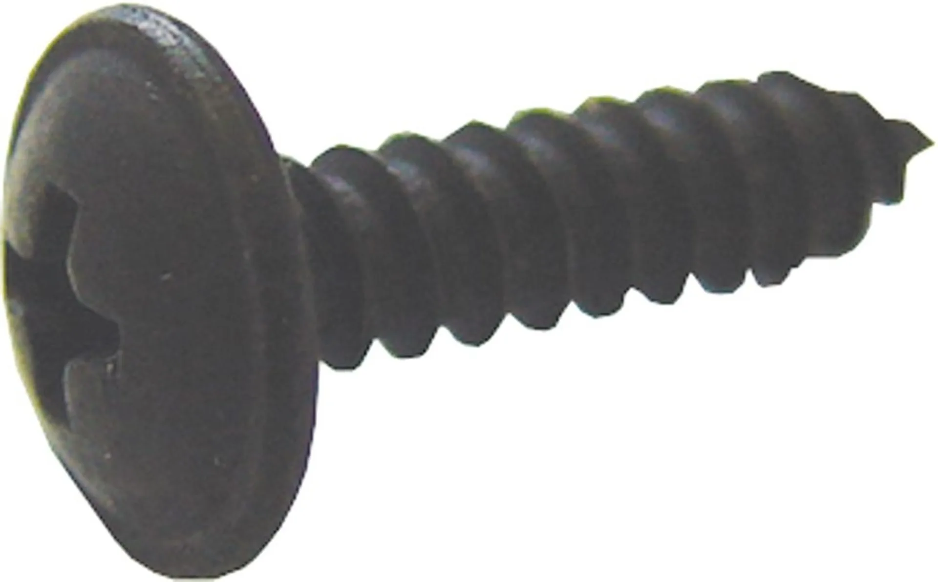 Blechschraube mit Linsenkopf und Bund 3.9 x 13 mit Kreuzschlitz, schwarz