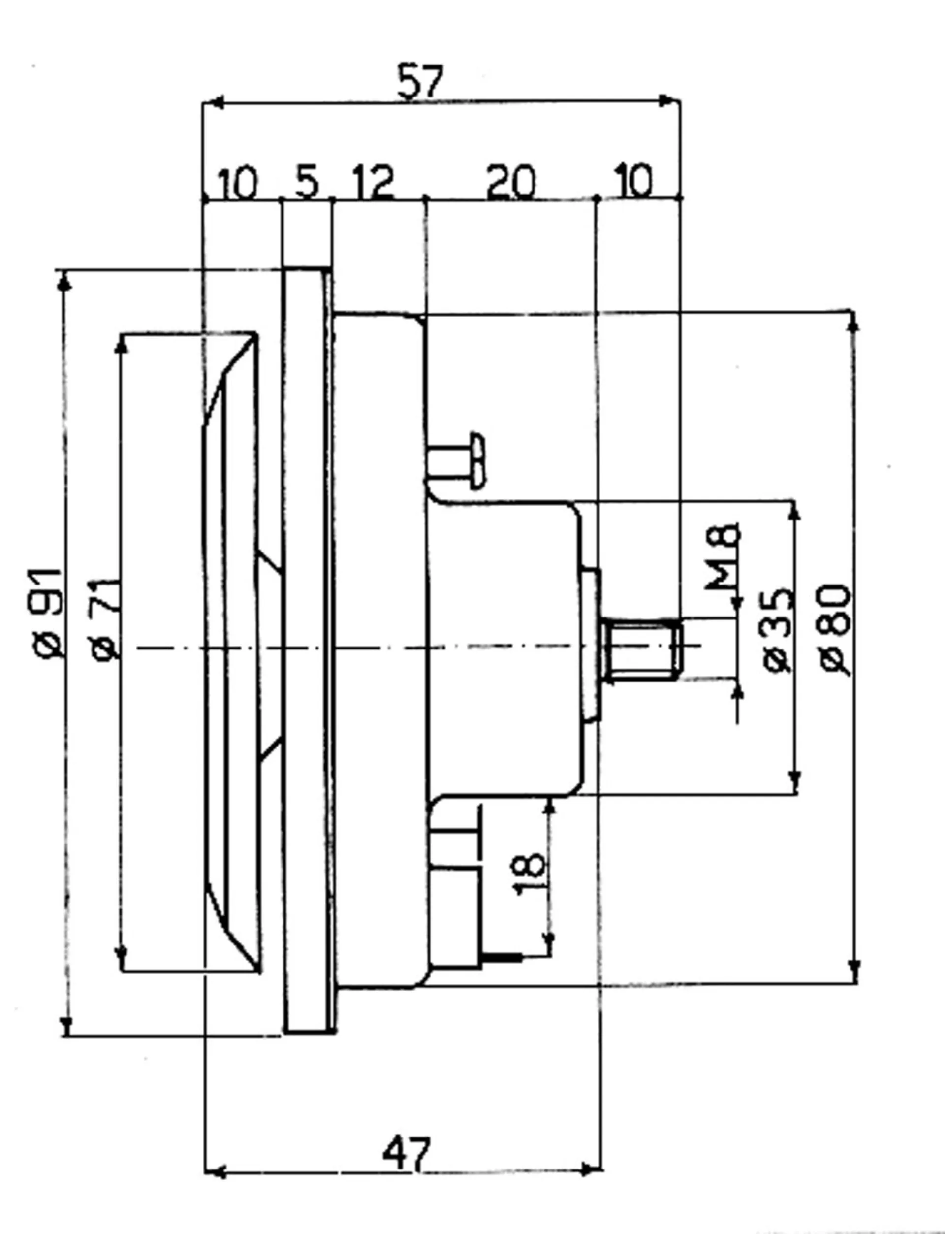 Tellerhorn tief, 2-pol, 12 V Box
