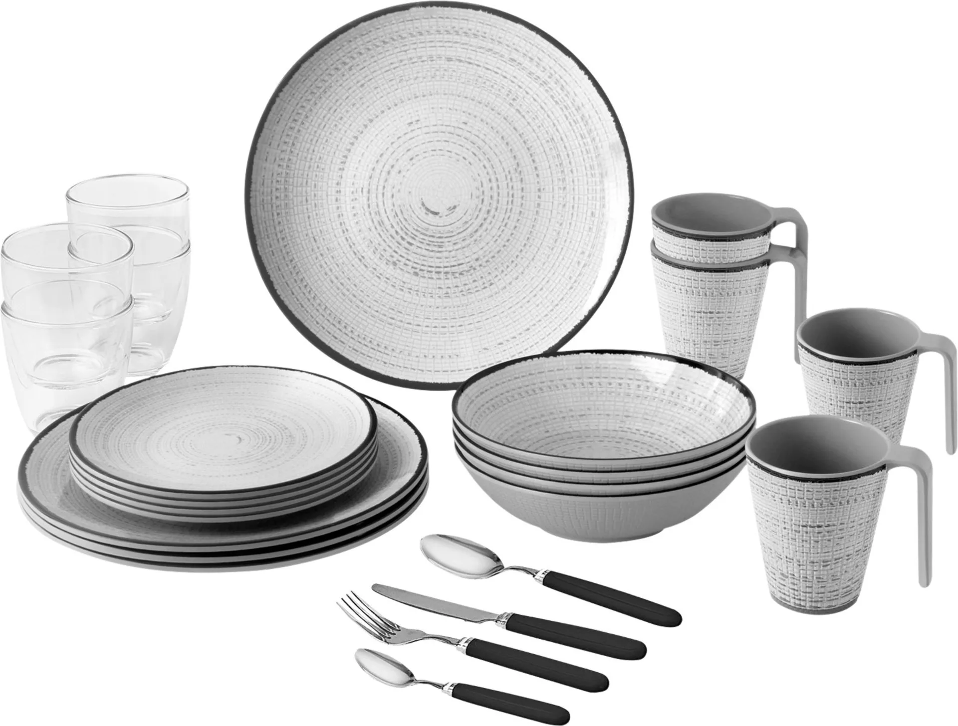 Brunner All Inclusive Geschirr-Set 36-tlg. tivoli für 4 Personen