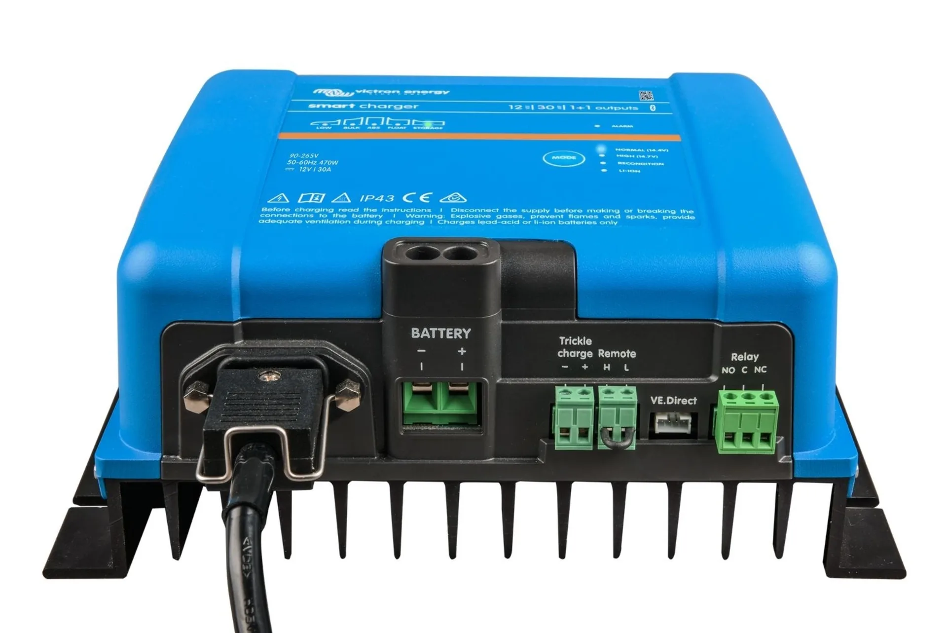 Victron - Phoenix Smart Batterieladegerät 12 V 30+3 A, IP43 Ladung der Starter und Bordbatterie,1 + 1 Ausgang, mit Bluetooth Victron - Phoenix Smart Batterieladegerät 12 V 30+3 A, IP43 Ladung der Starter und Bordbatterie,1 + 1 Ausgang, mit Bluetooth