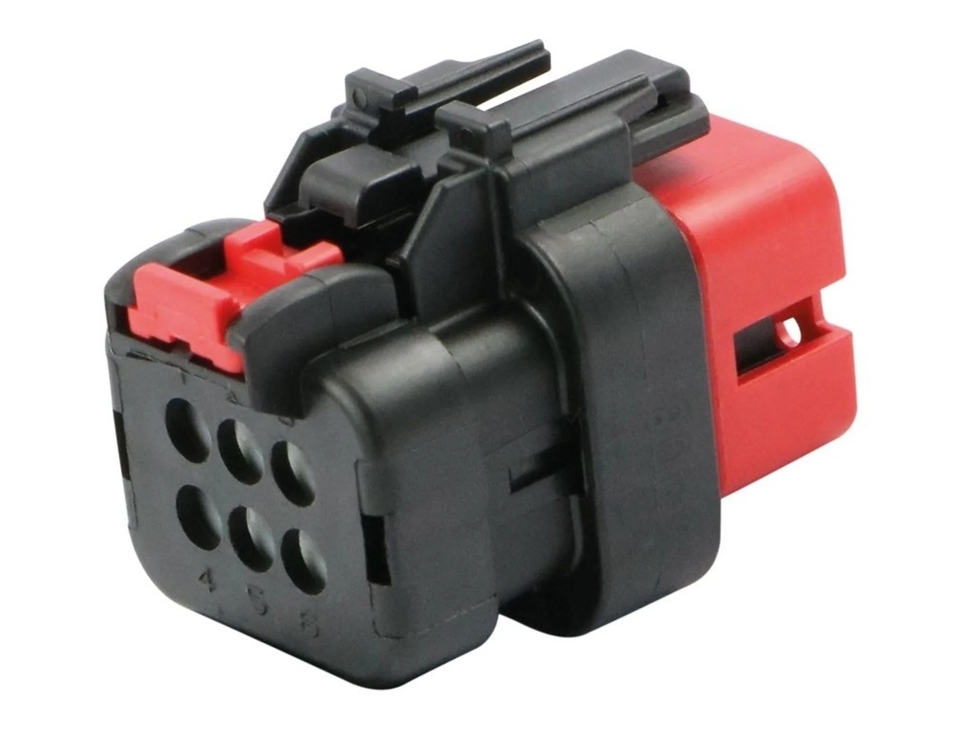 AMPSeal 16 - Boîtier de prise 6 pôles, Key A rouge, 6 pôles