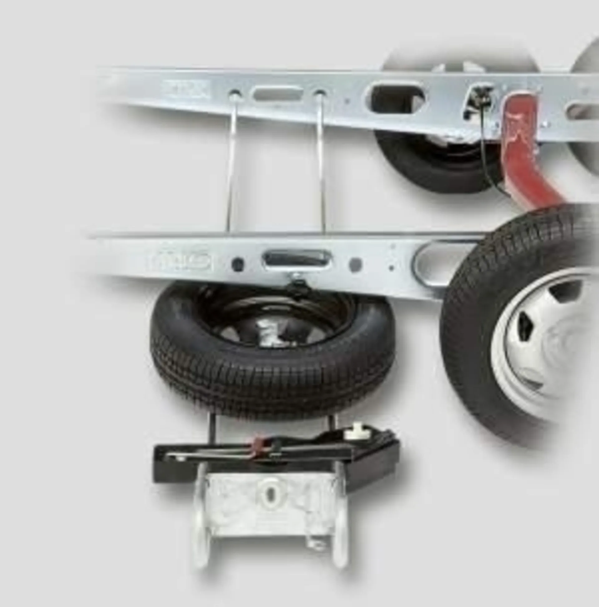 AL-KO Support de roue de secours pour pneus larges distance du cadre 1265-1515, type D