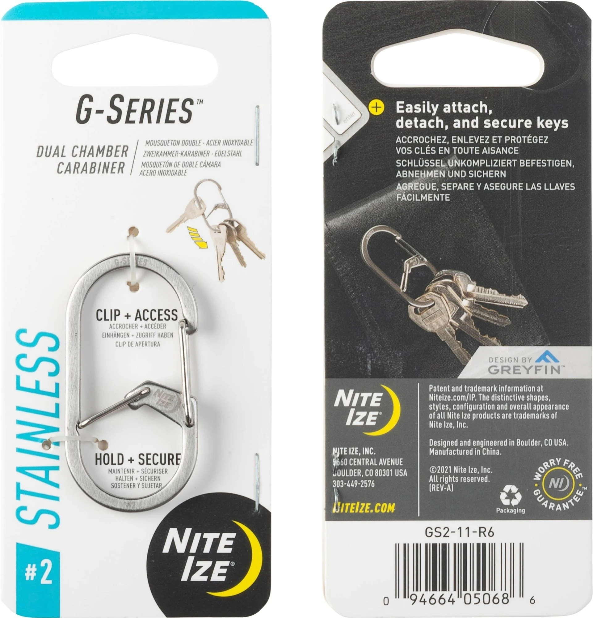 Nite Ize Karabiner G-Series 2 Stainless Steel