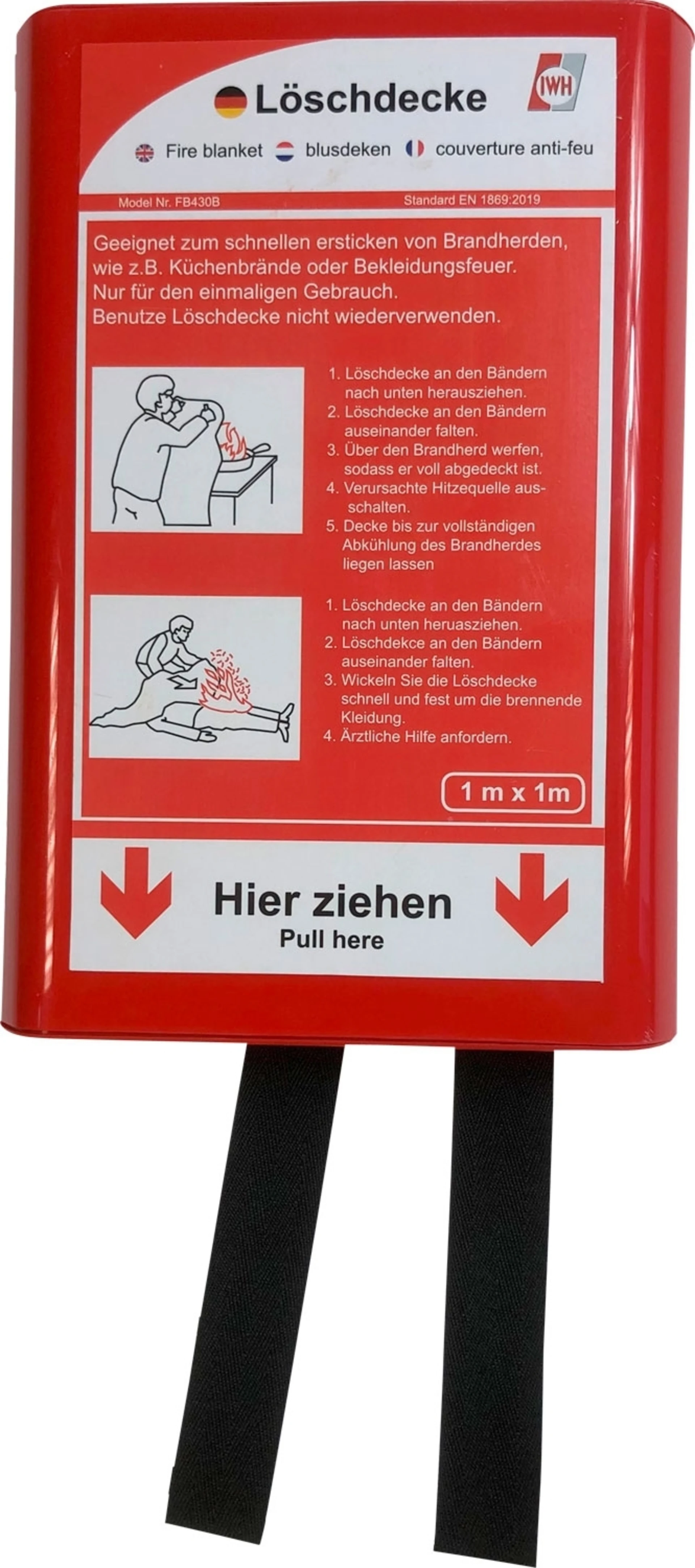 Feuerlöschdecke 100 x 100 cm