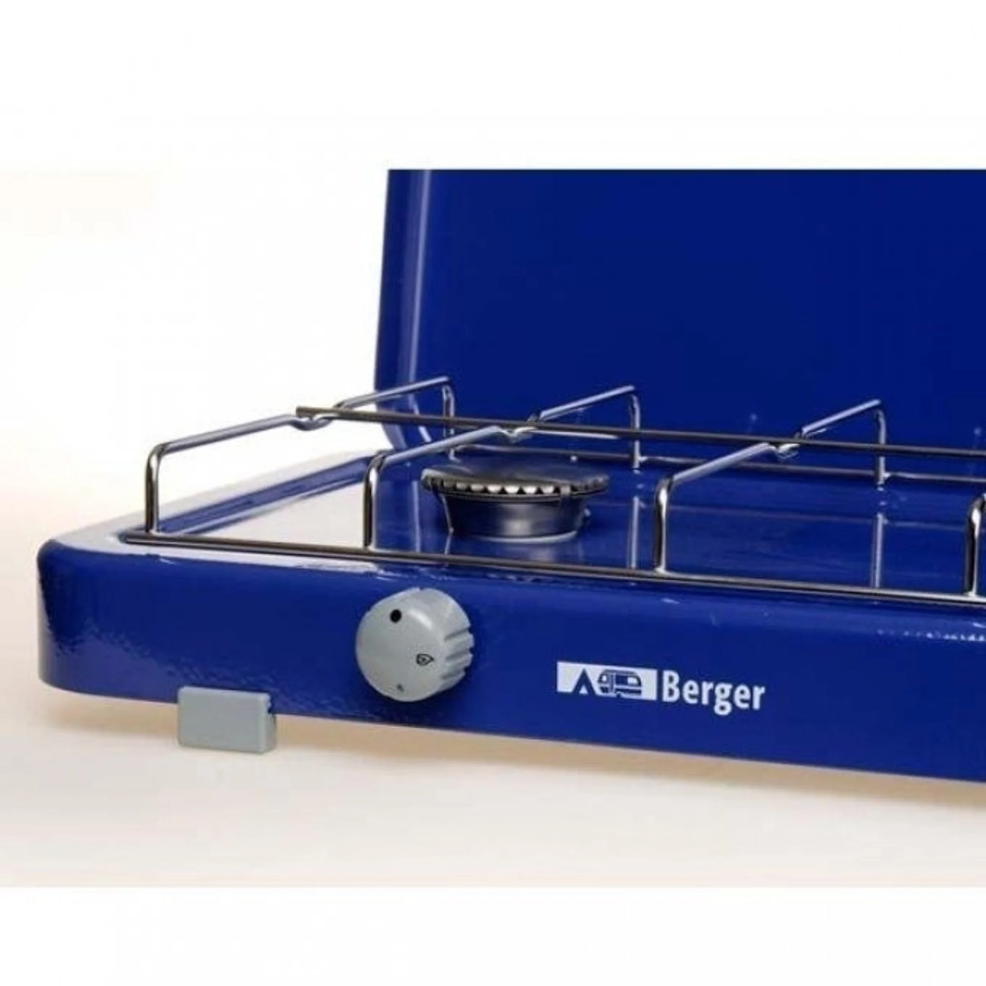 Berger 2-flammiger Gaskocher blau 3,2 kw, 50 mbar und Zündsicherung
