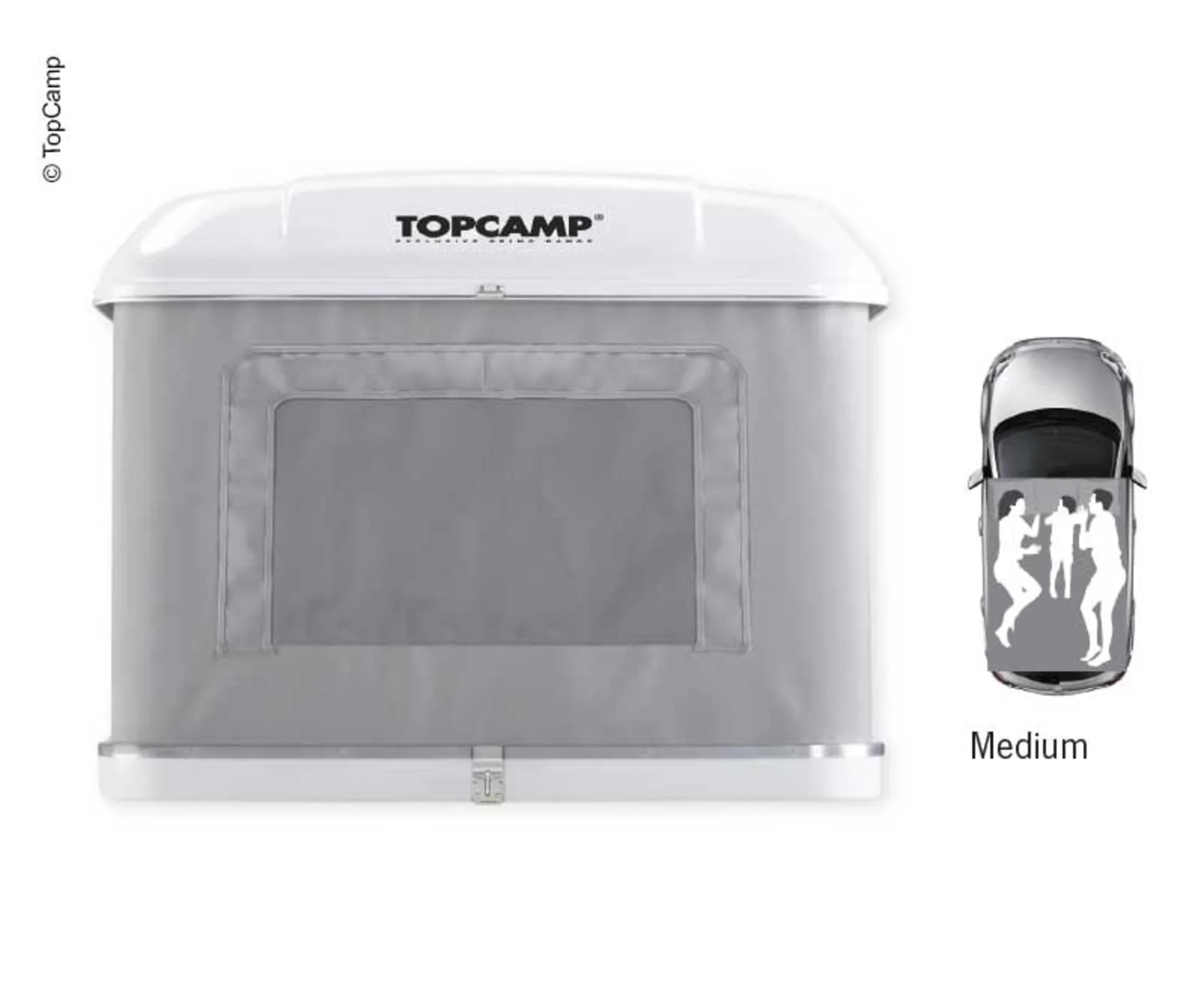 Tente à toit relevable parallèle à coque rigide TOPCAMP DOUBLE-UP medium 210 x 145 x 150 cm Tente à toit relevable parallèle à coque rigide TOPCAMP DOUBLE-UP medium 210 x 145 x 150 cm