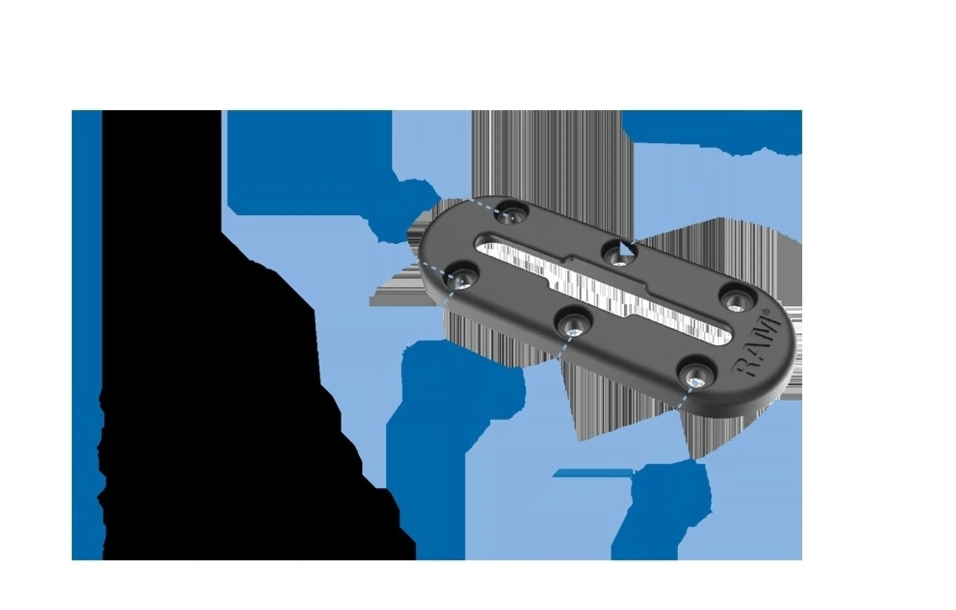 RAM Mounts Tough-Track-Schiene 76.2 mm zur einfachen Befestigung von Basisplatten