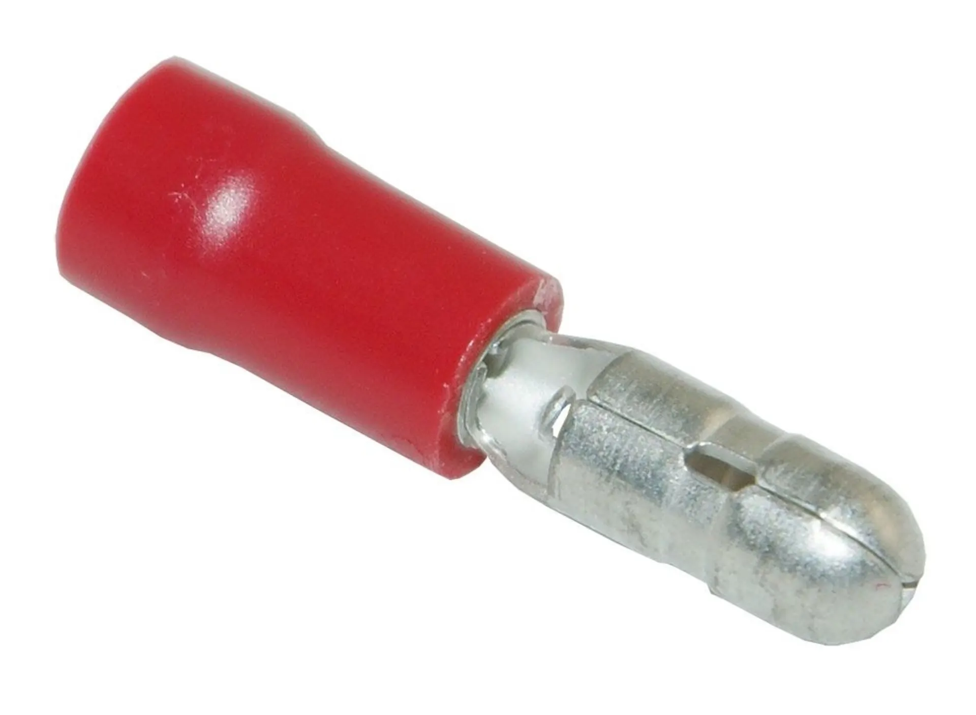 Fiche ronde isolée 4mm rouge