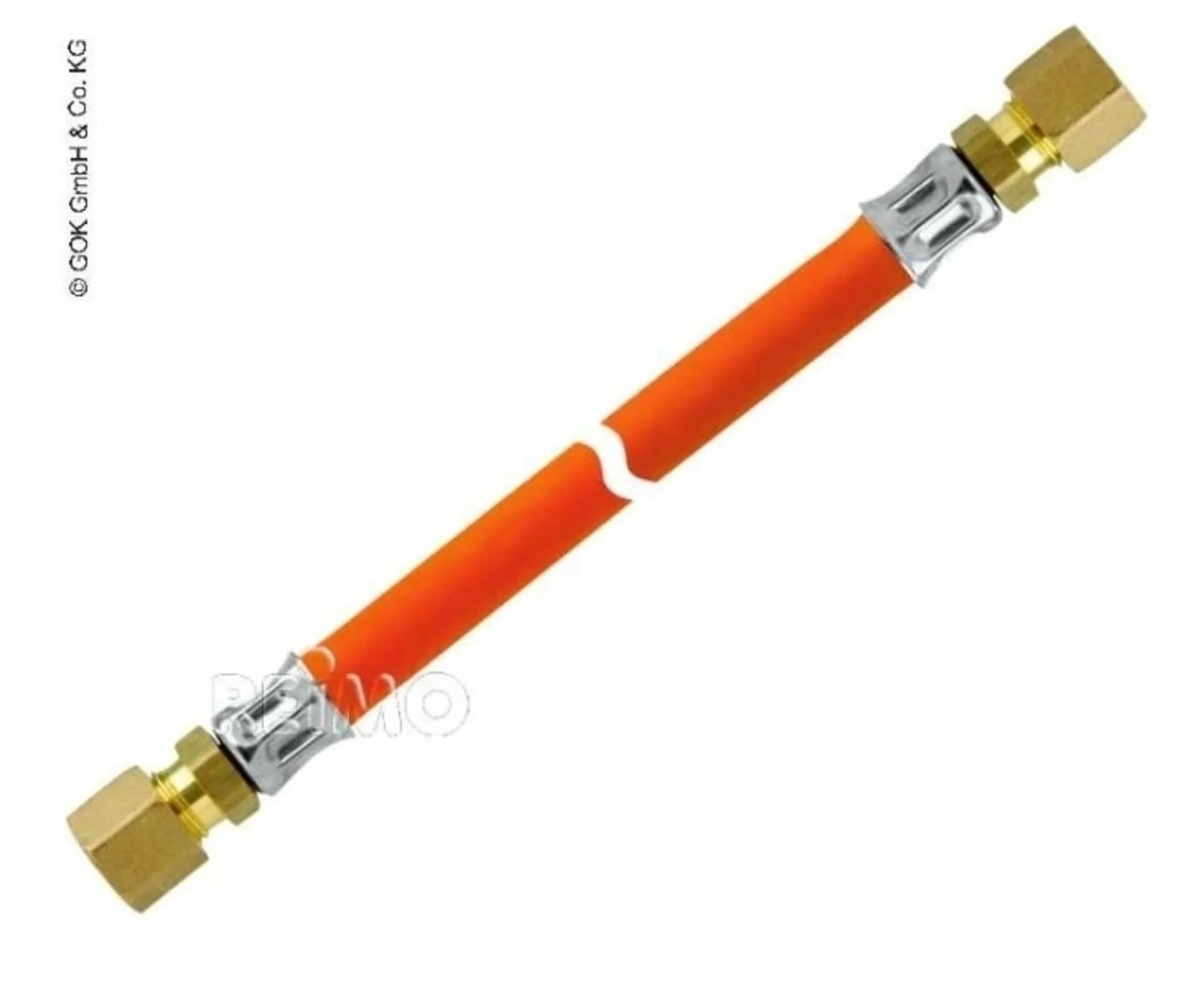 Marine Gasschlauch 40cm, beidseitig RVS8x400mm