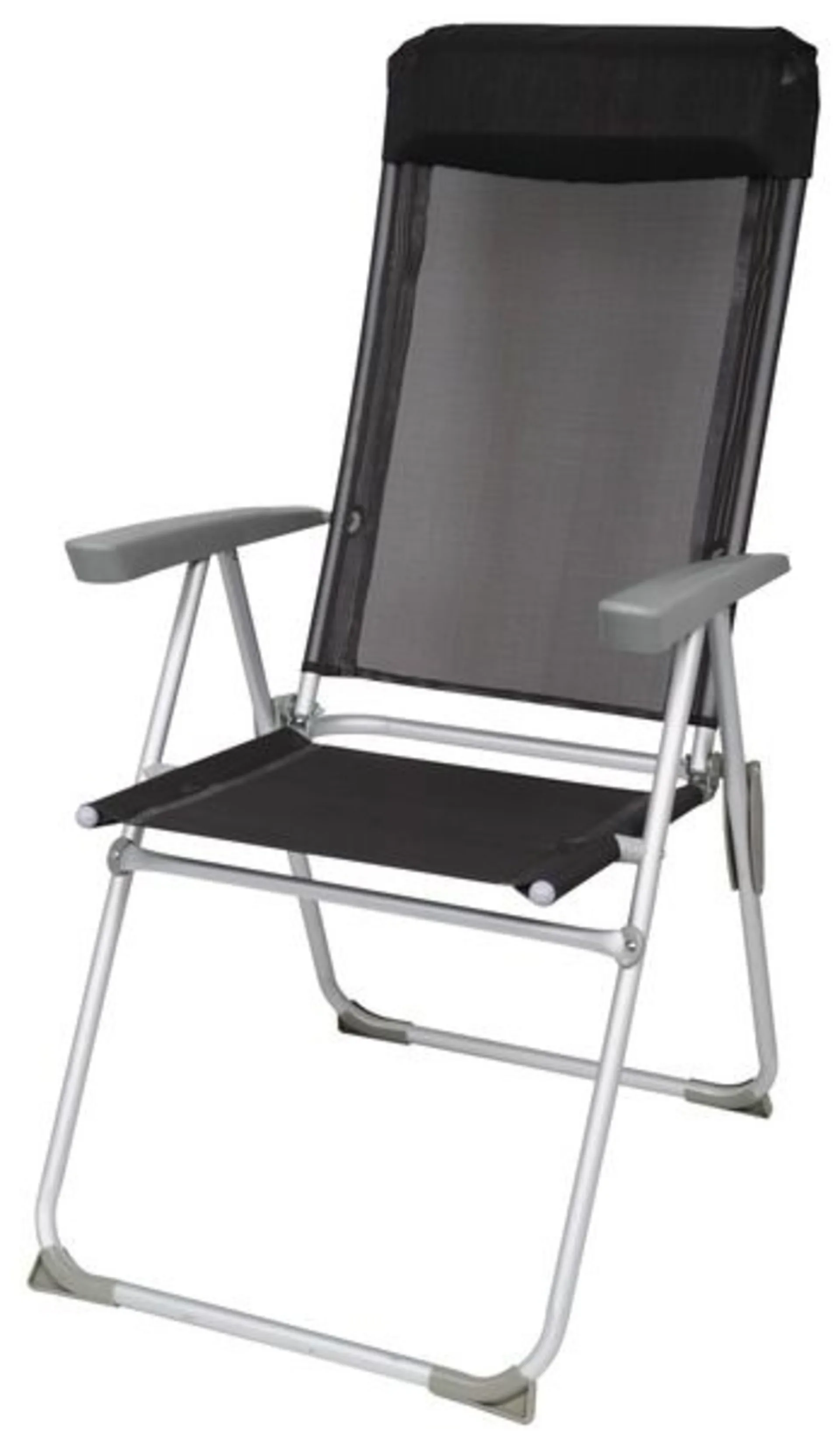 Fauteuil de camping Camp4 Tortuga - réglable sur 5 positions, anthracite (supporte jusqu'à 100 kg)